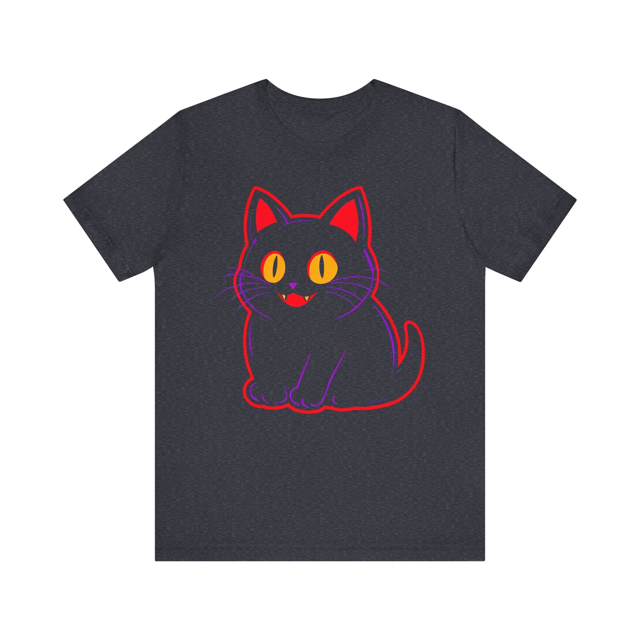 Neon Black Cat Graphic Tee