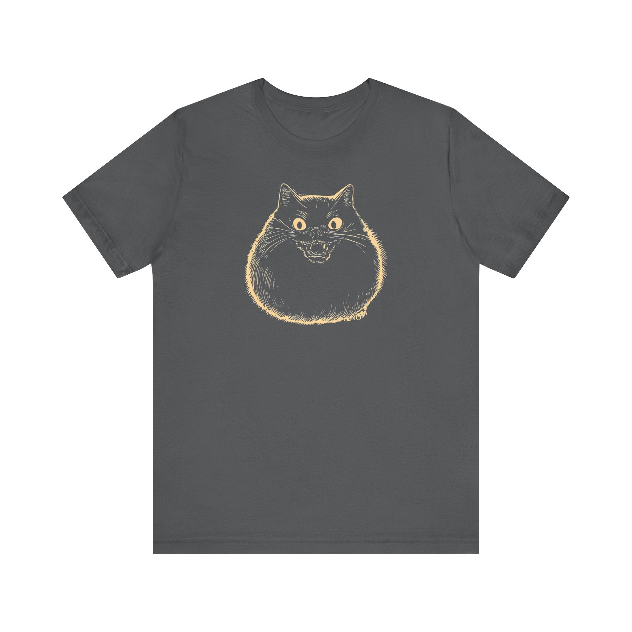 Spooky Black Cat Graphic T-Shirt