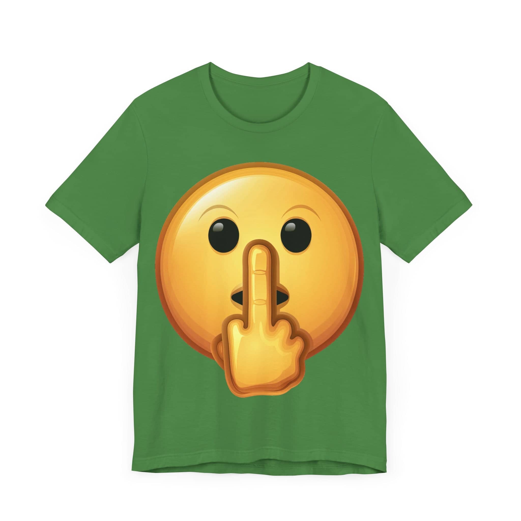 Middle Finger FU Shh Silent Protest Emoji Tee