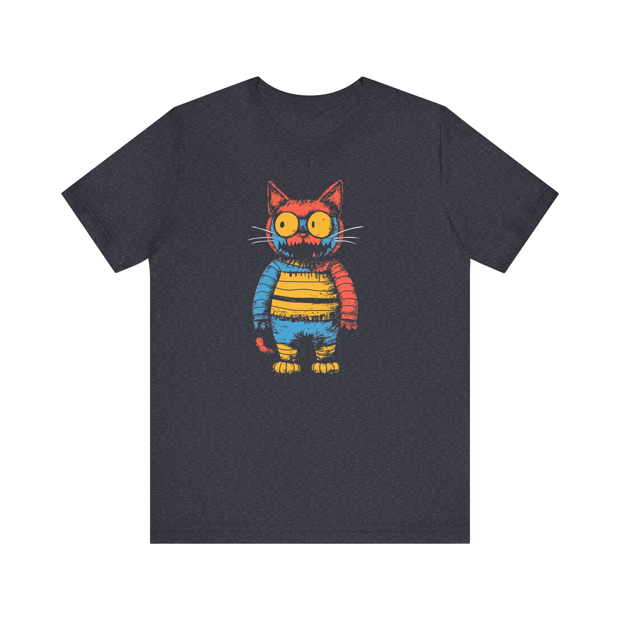 Colorful Striped Cat T-Shirt
