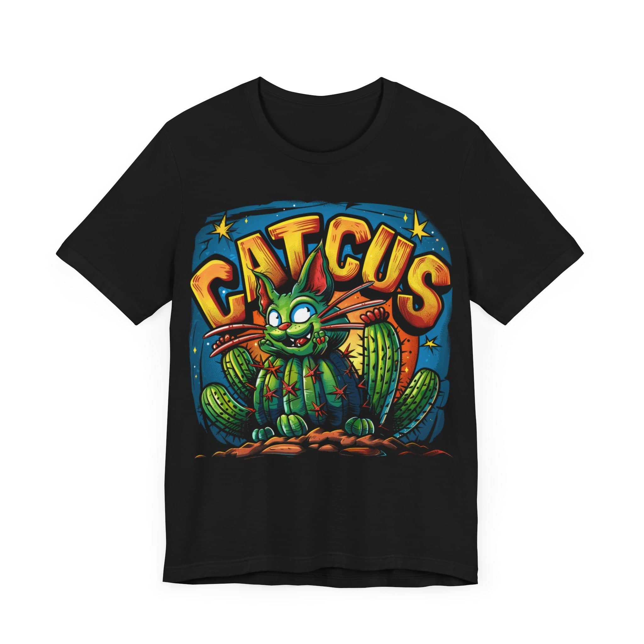 Cactus Cat T-Shirt Funny Cactus Cat Lover Tee