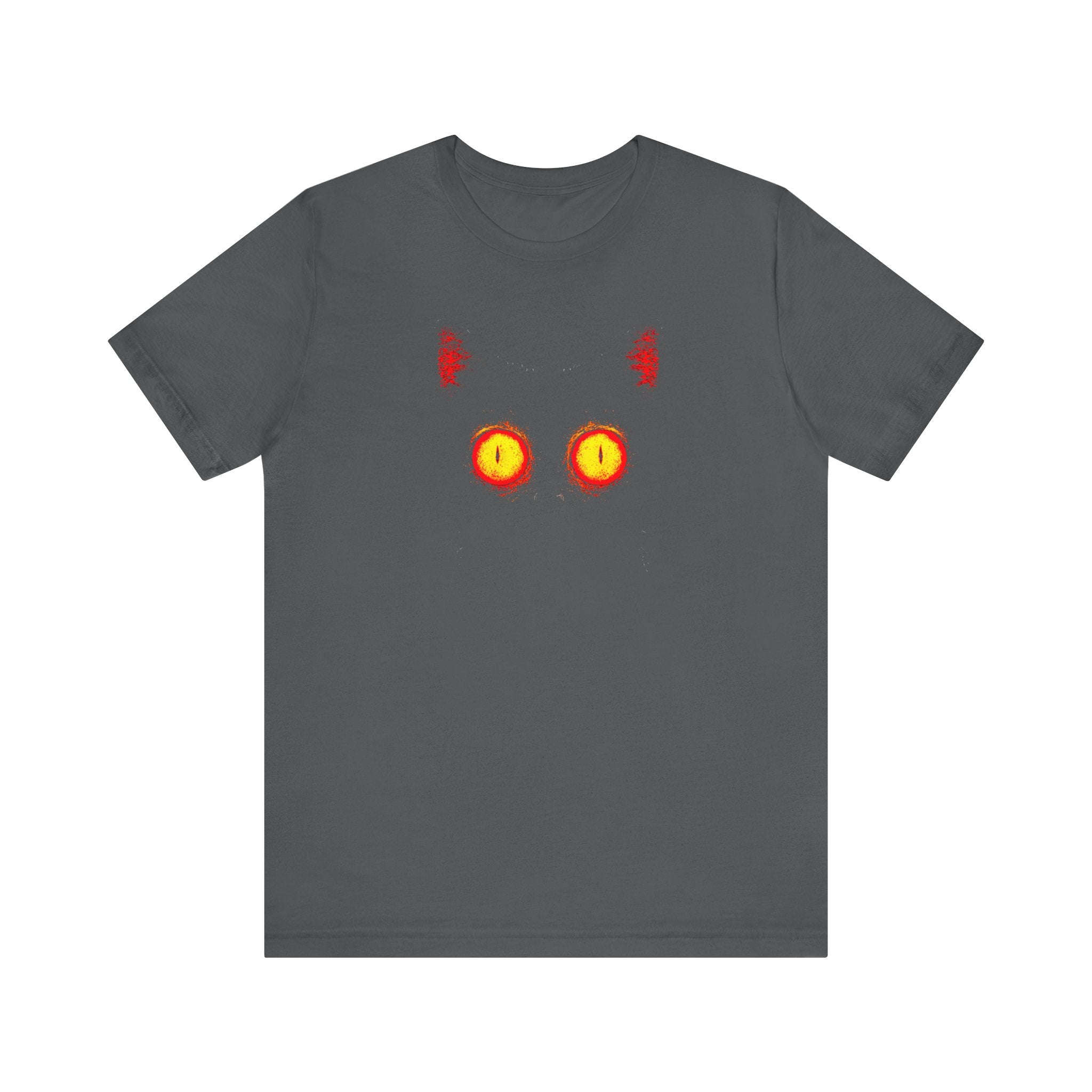 Glowing Cat Eyes T-Shirt – Mysterious Black Cat Tee