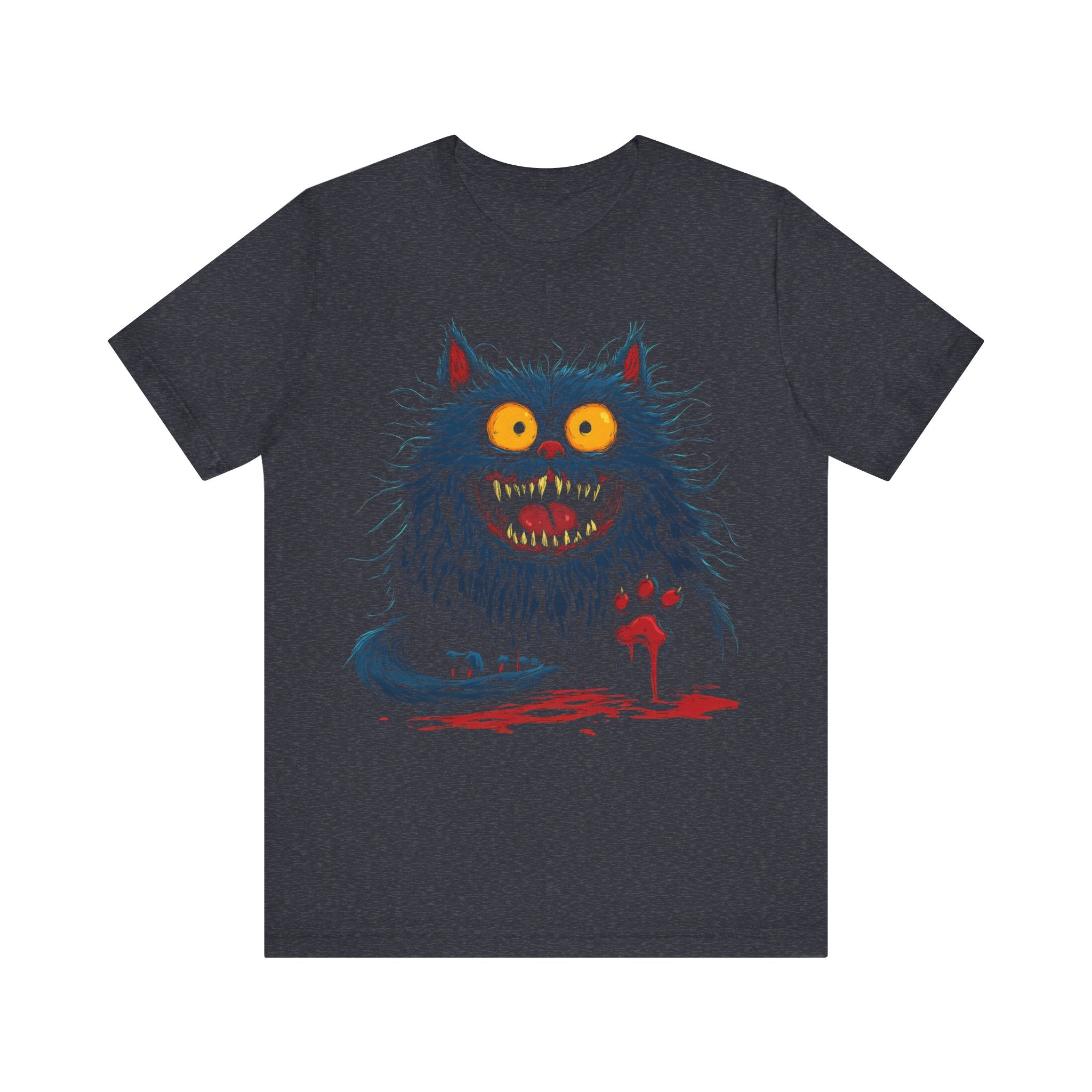 Creepy Cat T-Shirt Funny Horror Design