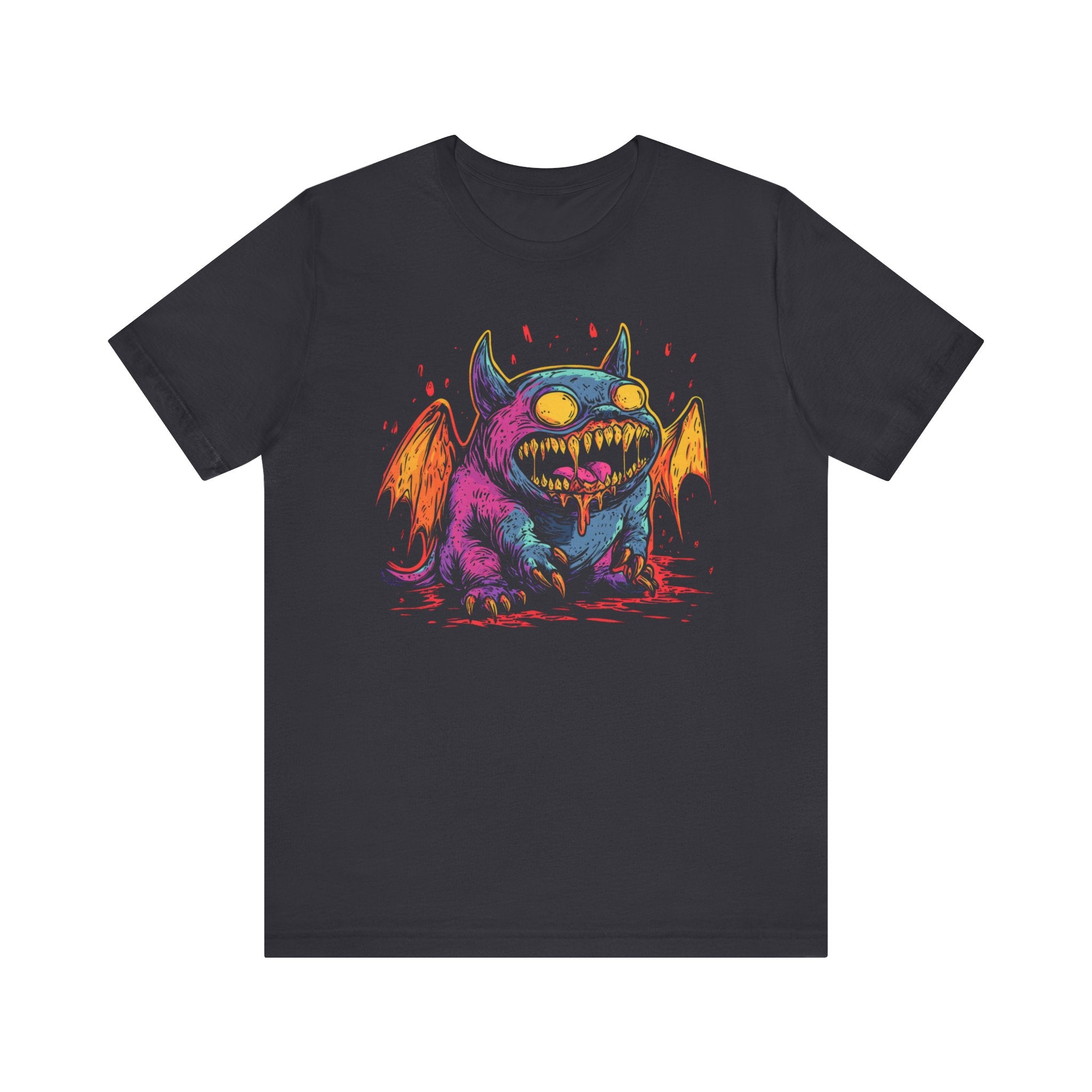 Neon Bat Creature T-Shirt Bold and Playful Design