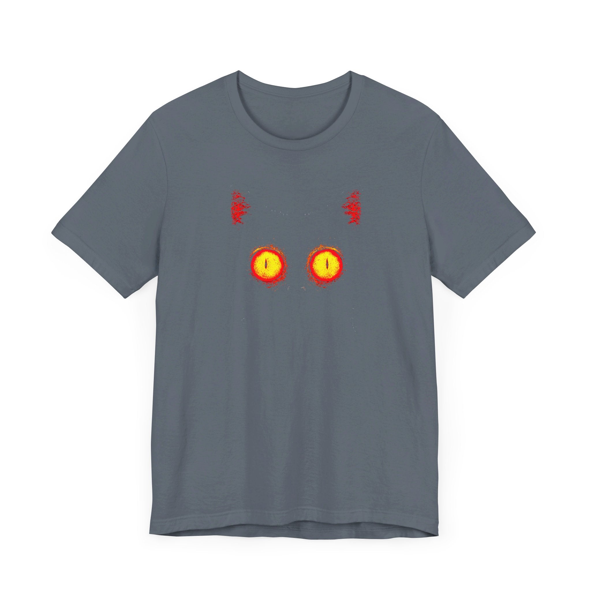 Glowing Cat Eyes T-Shirt – Mysterious Black Cat Tee