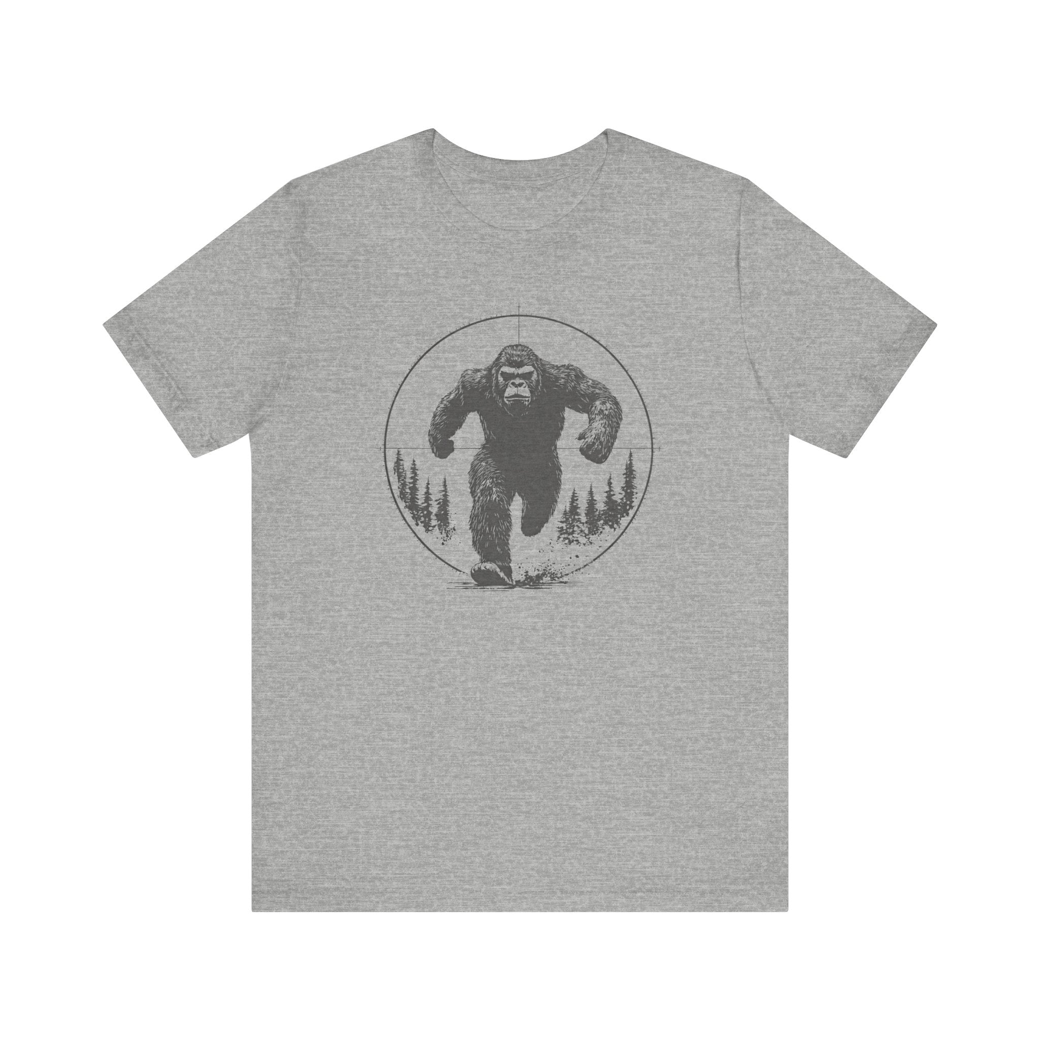 Bigfoot in Crosshairs T-Shirt Funny Adventure Design
