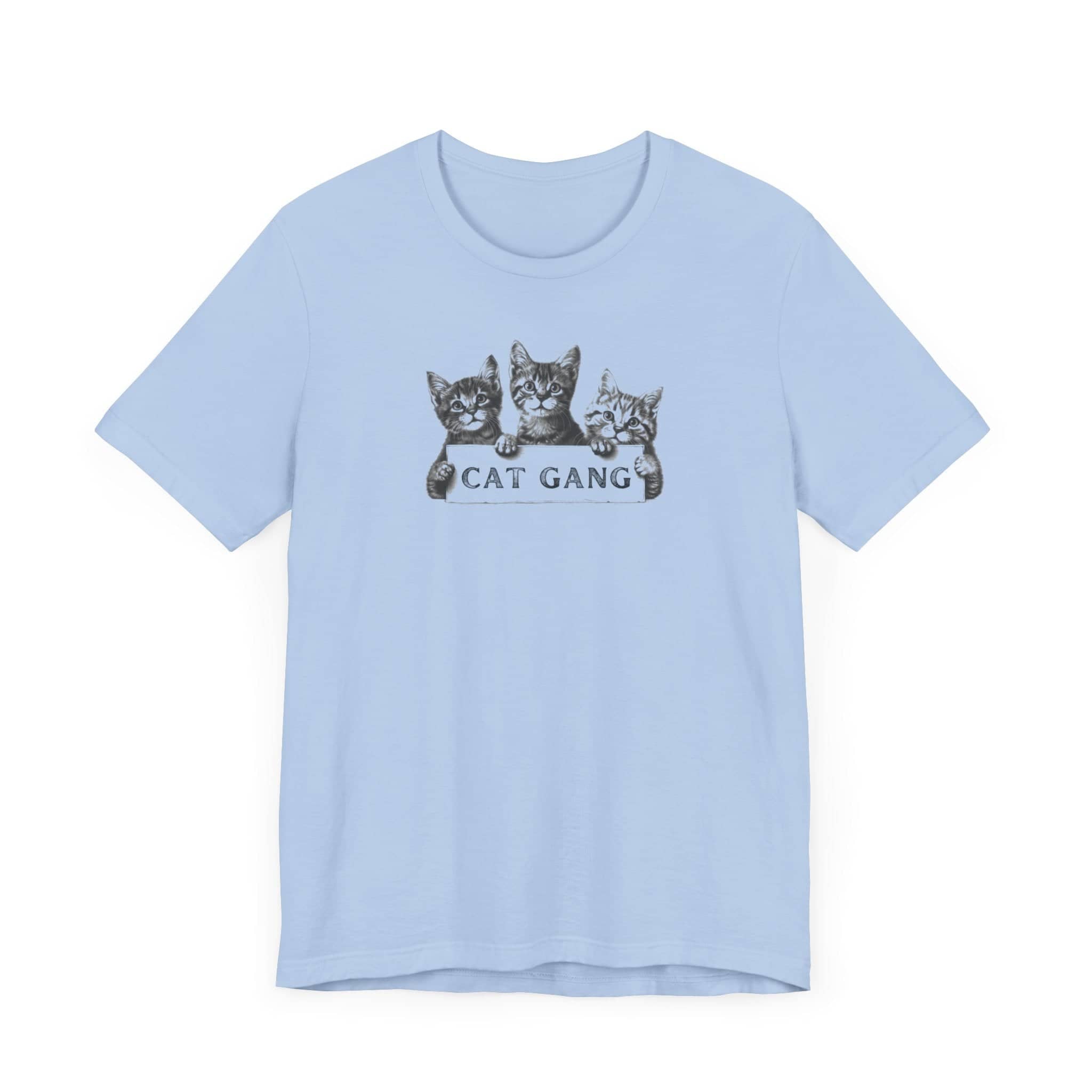 Cat Gang Shirt Funny Cat Lover Kitten Unisex Jersey Short Sleeve Tee