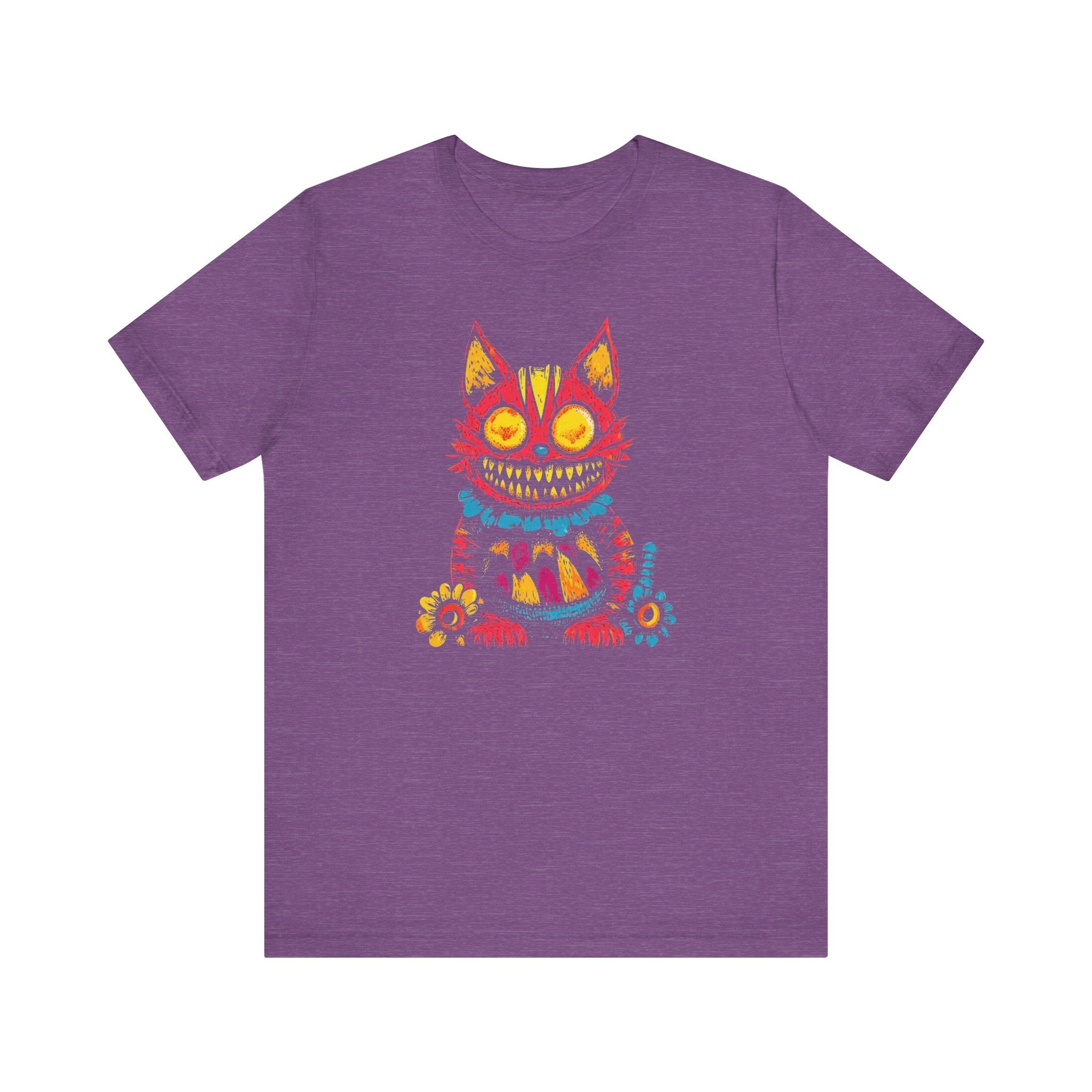 Psychedelic Grinning Cat Graphic Tee