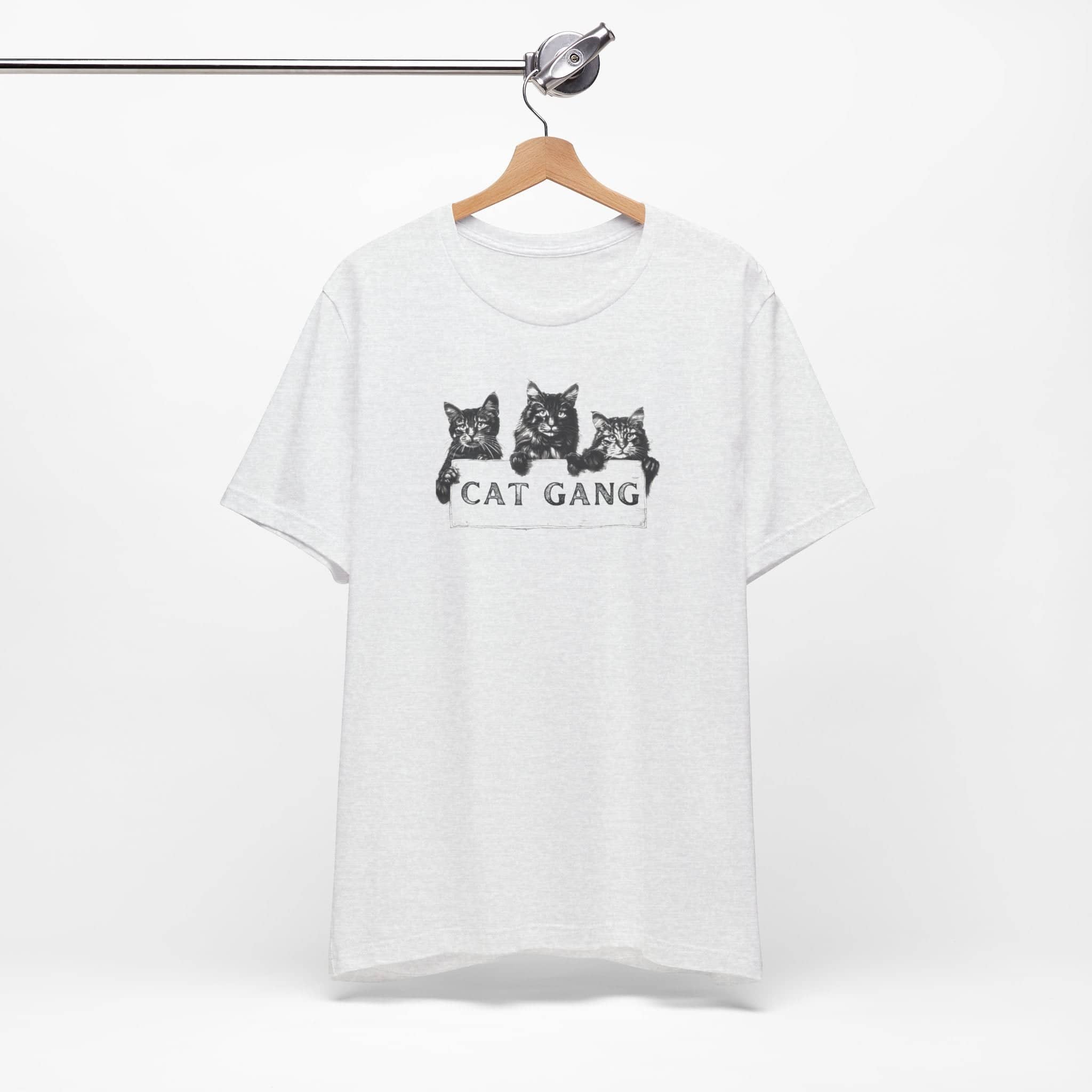 Cat Gang Shirt Funny Cat Lover Unisex Jersey Short Sleeve Tee