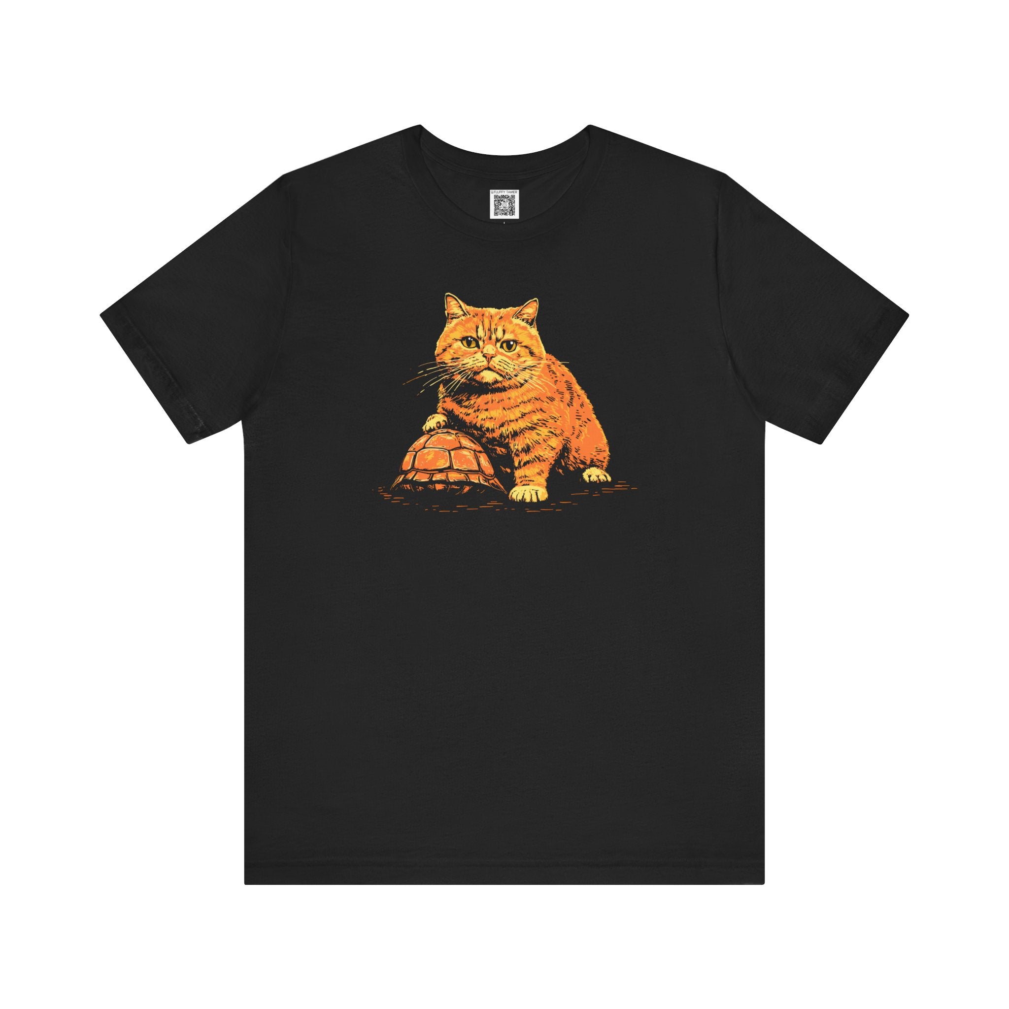 Whimsical Cat and Turtle T-Shirt