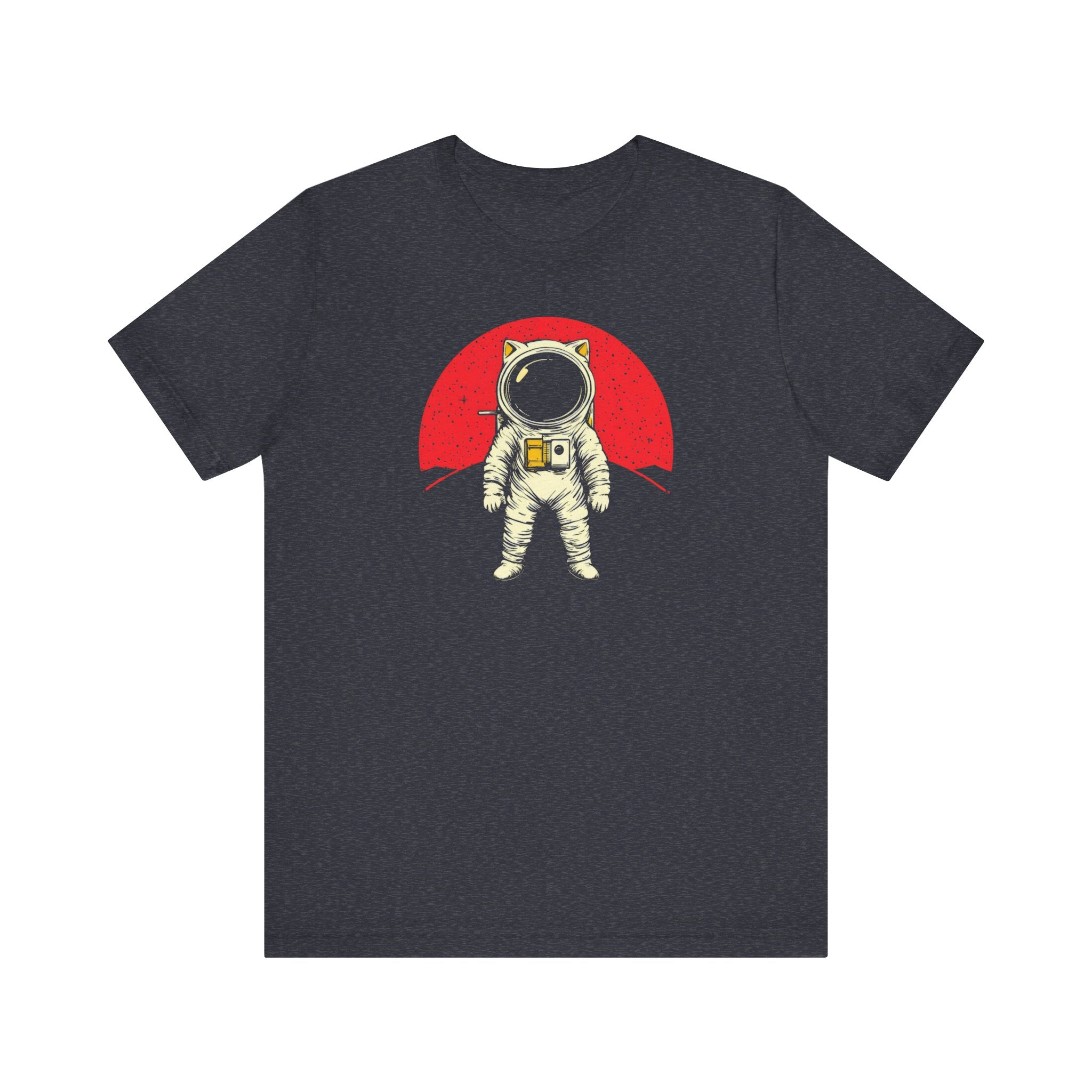 Astronaut Cat with Red Planet Graphic Tee