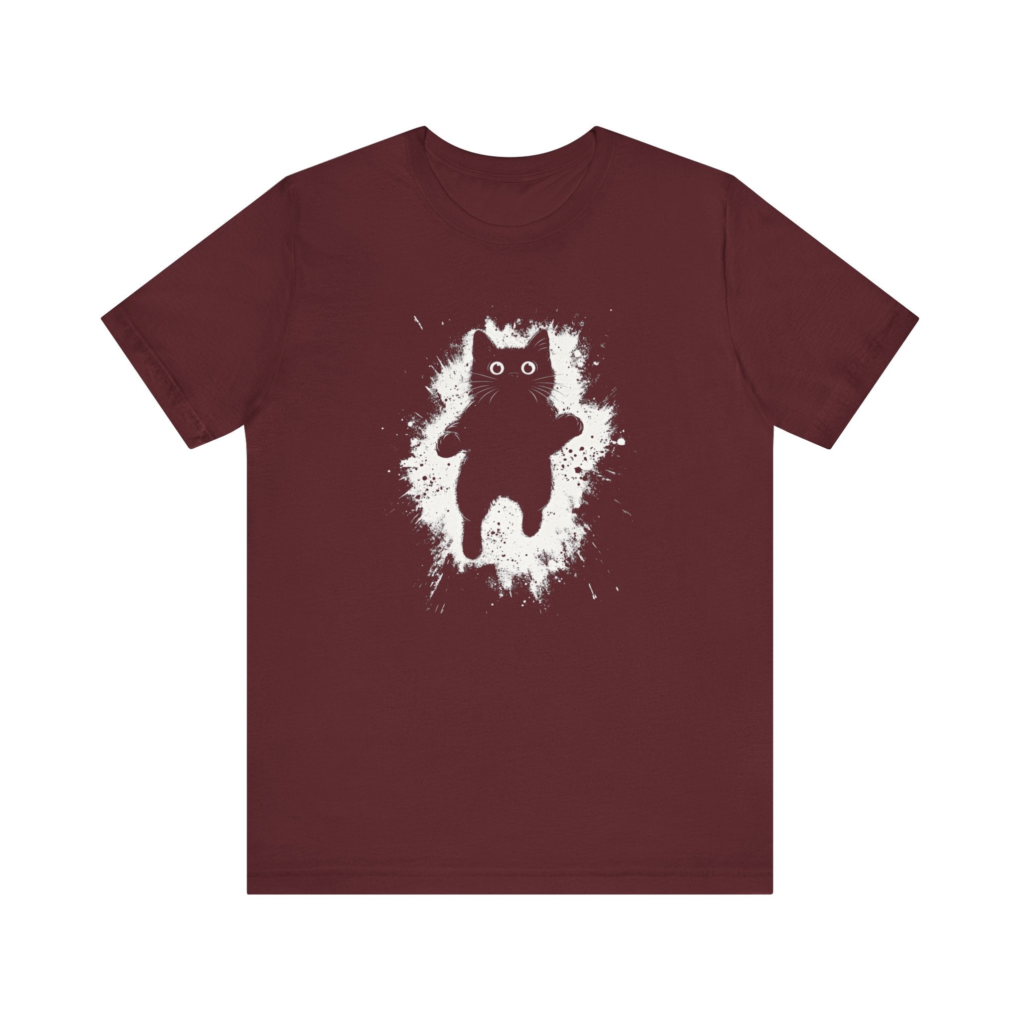 Floating Cat T-Shirt Minimalist and Quirky Design