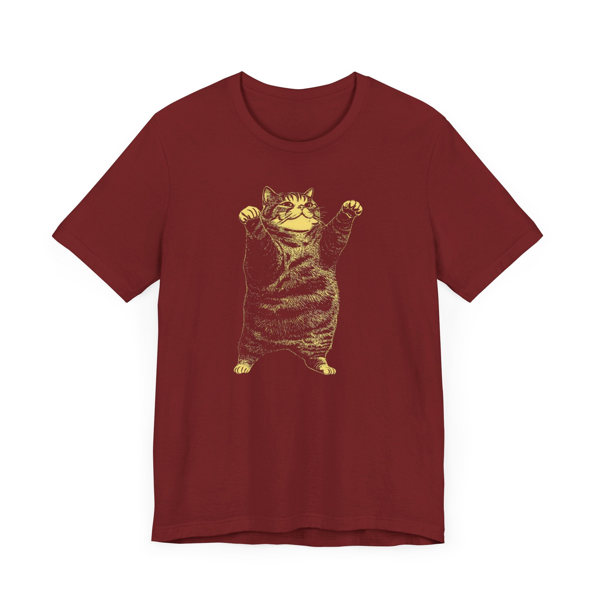 Stretching Cat T-Shirt - Funny Feline Pose Design