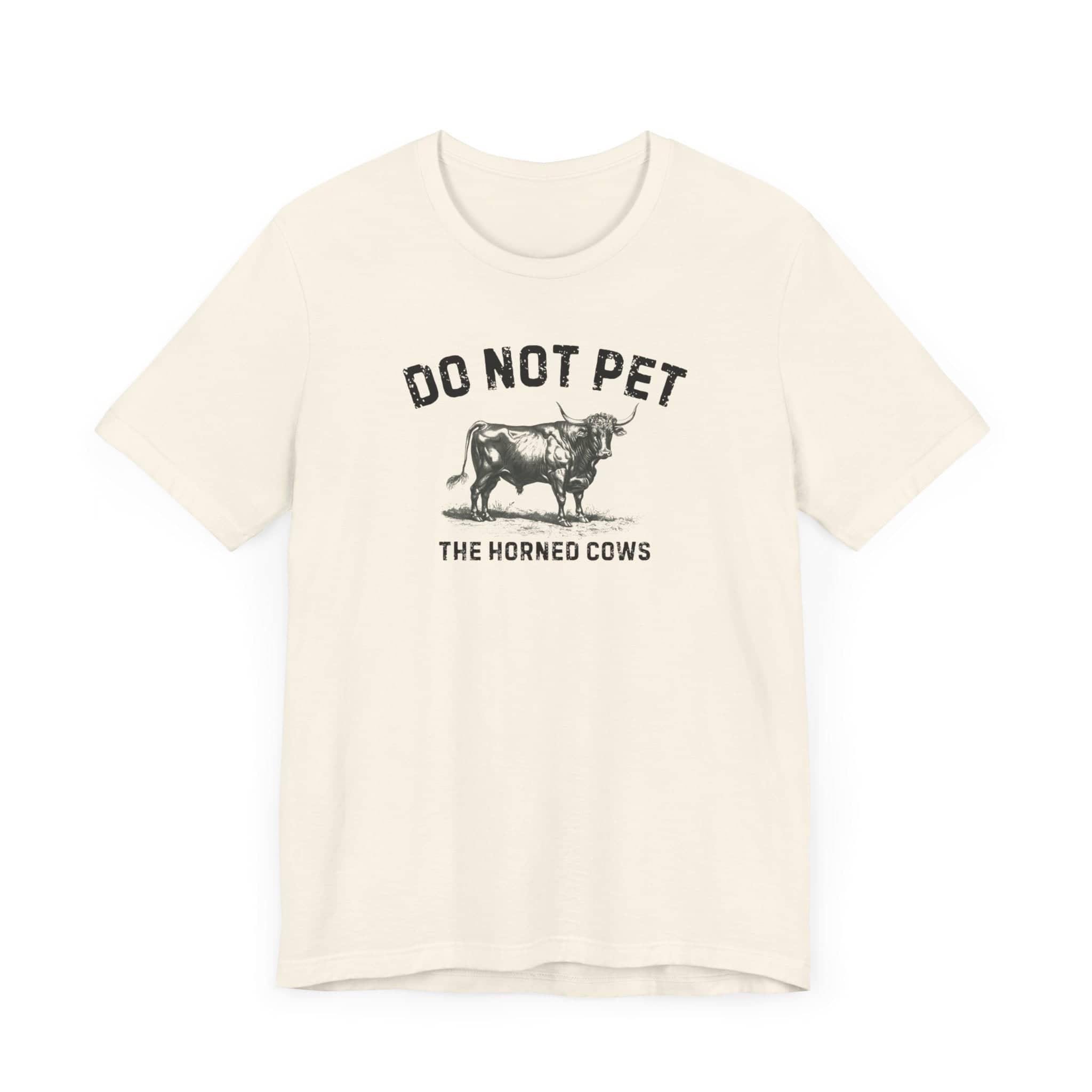 Do Not Pet The Horned Cows Shirt Funny Bull Lover Tee
