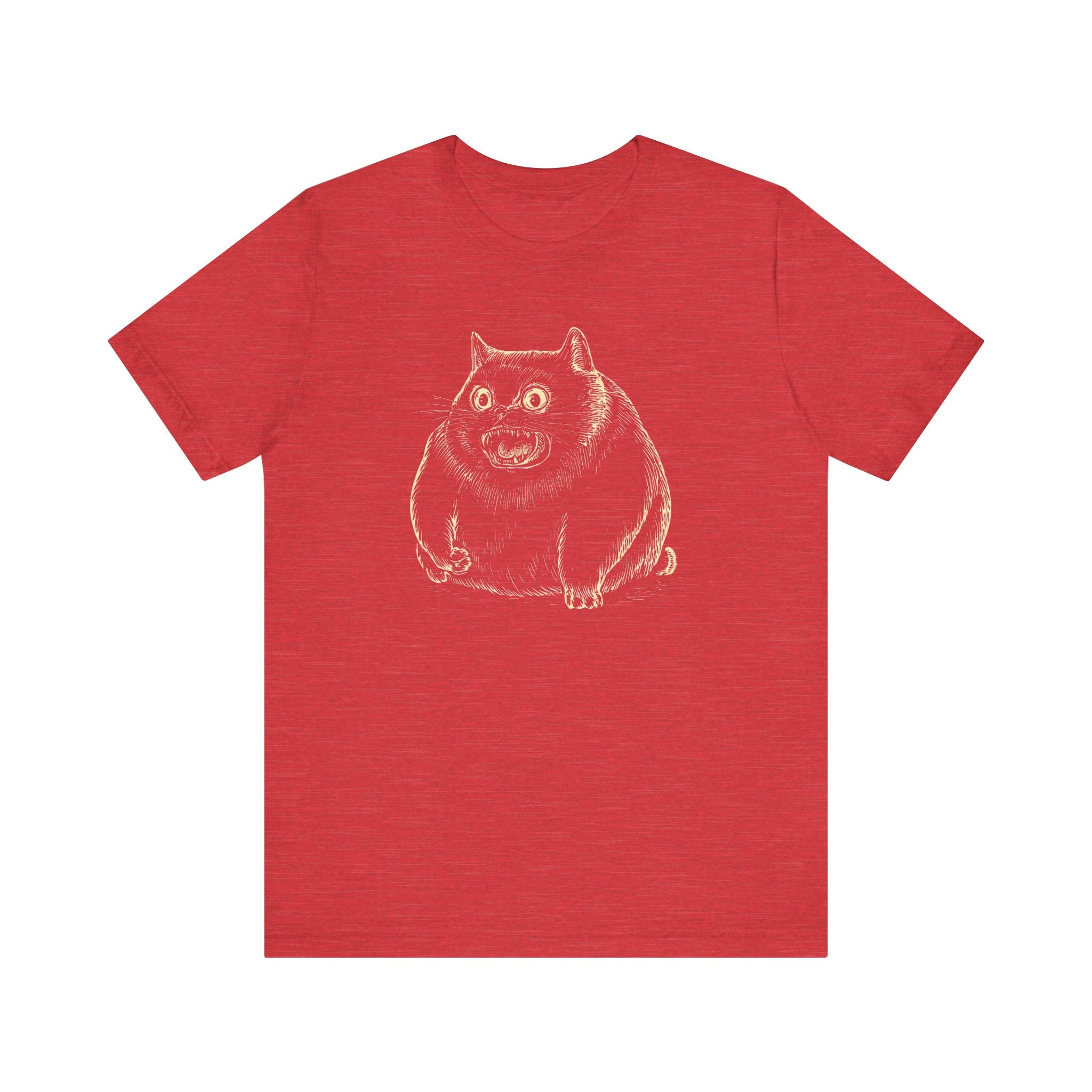 Furious Chonky Cat T-Shirt Funny and Quirky Design