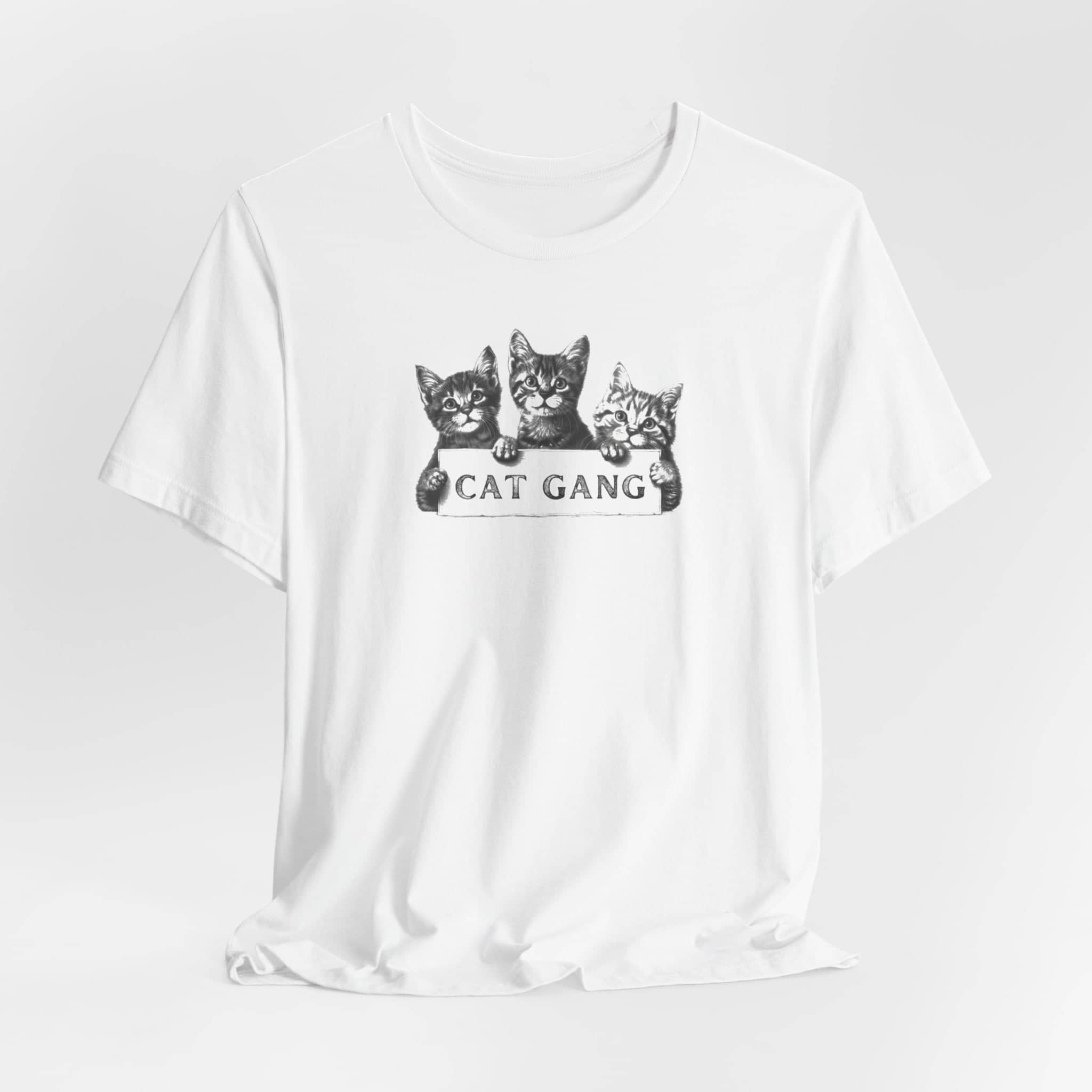 Cat Gang Shirt Funny Cat Lover Kitten Unisex Jersey Short Sleeve Tee