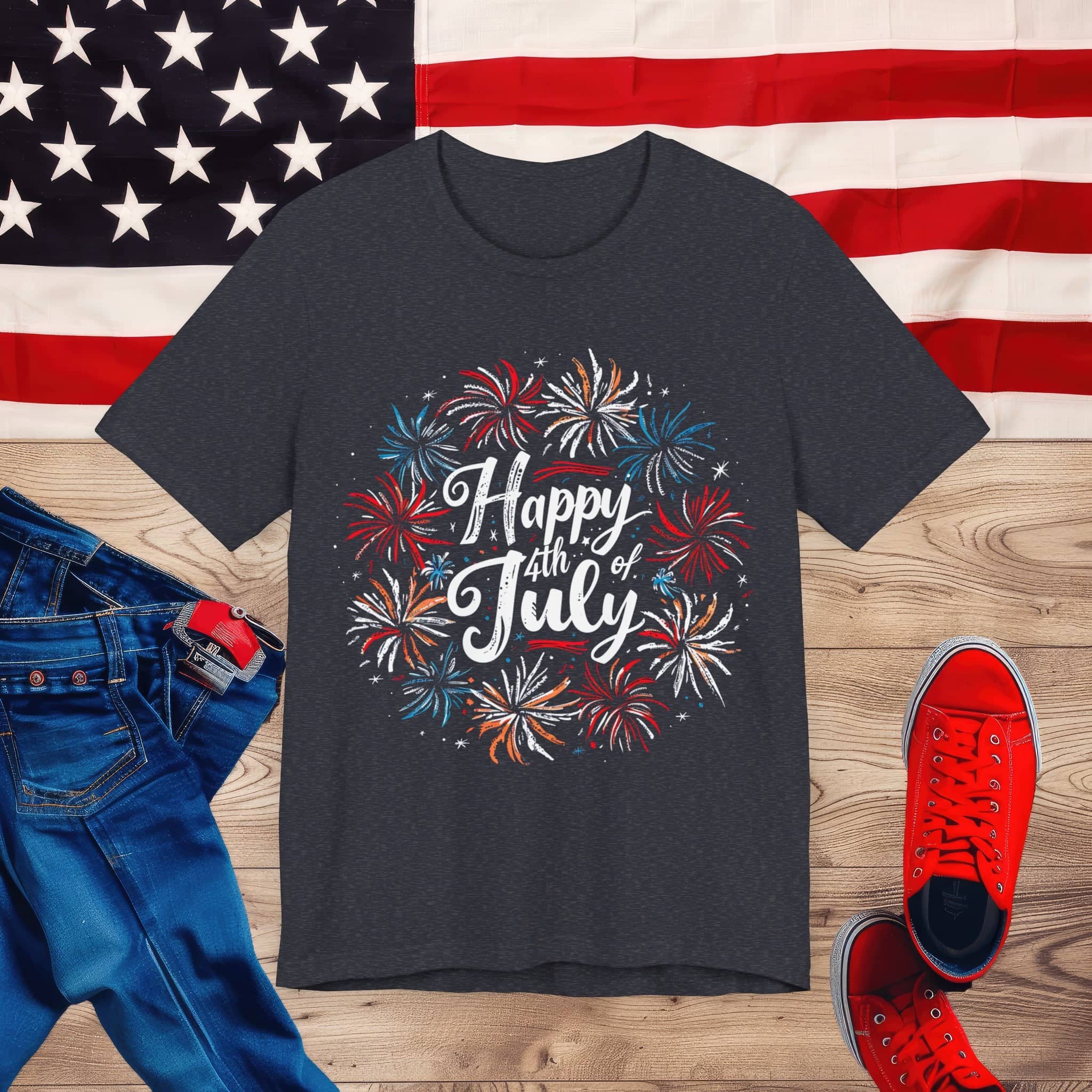 Happy 4th of July Fireworks Tee
