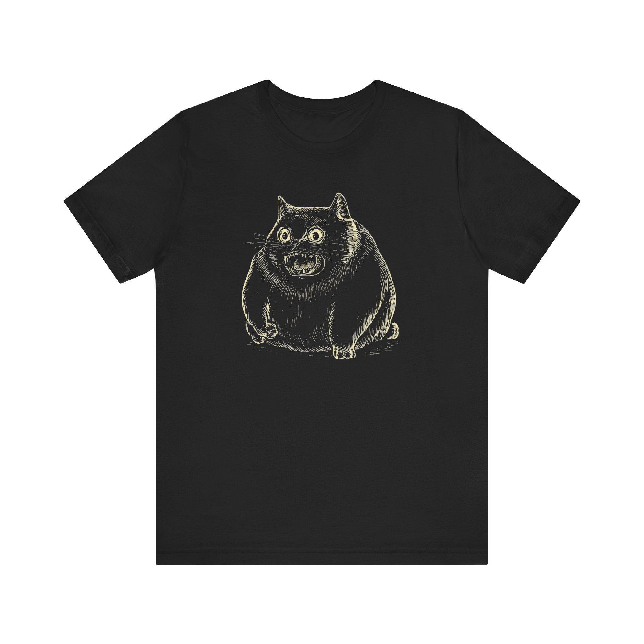 Furious Chonky Cat T-Shirt Funny and Quirky Design