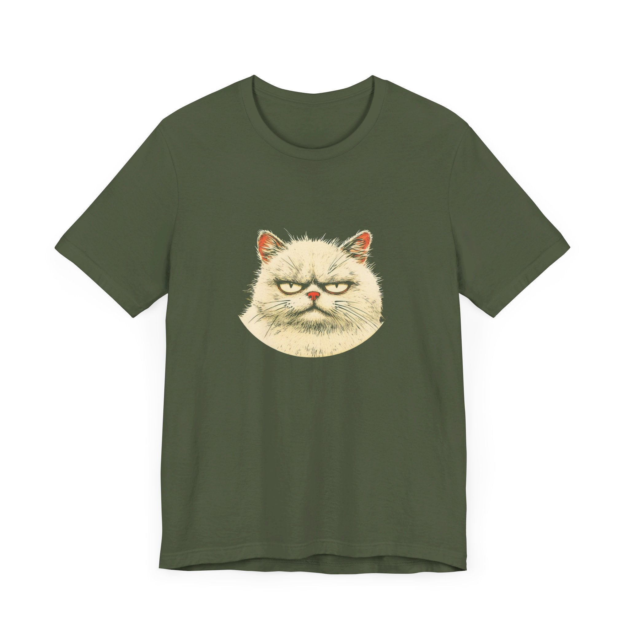 Grumpy Persian Cat Graphic Tee – Vintage Style Cat Lover Shirt