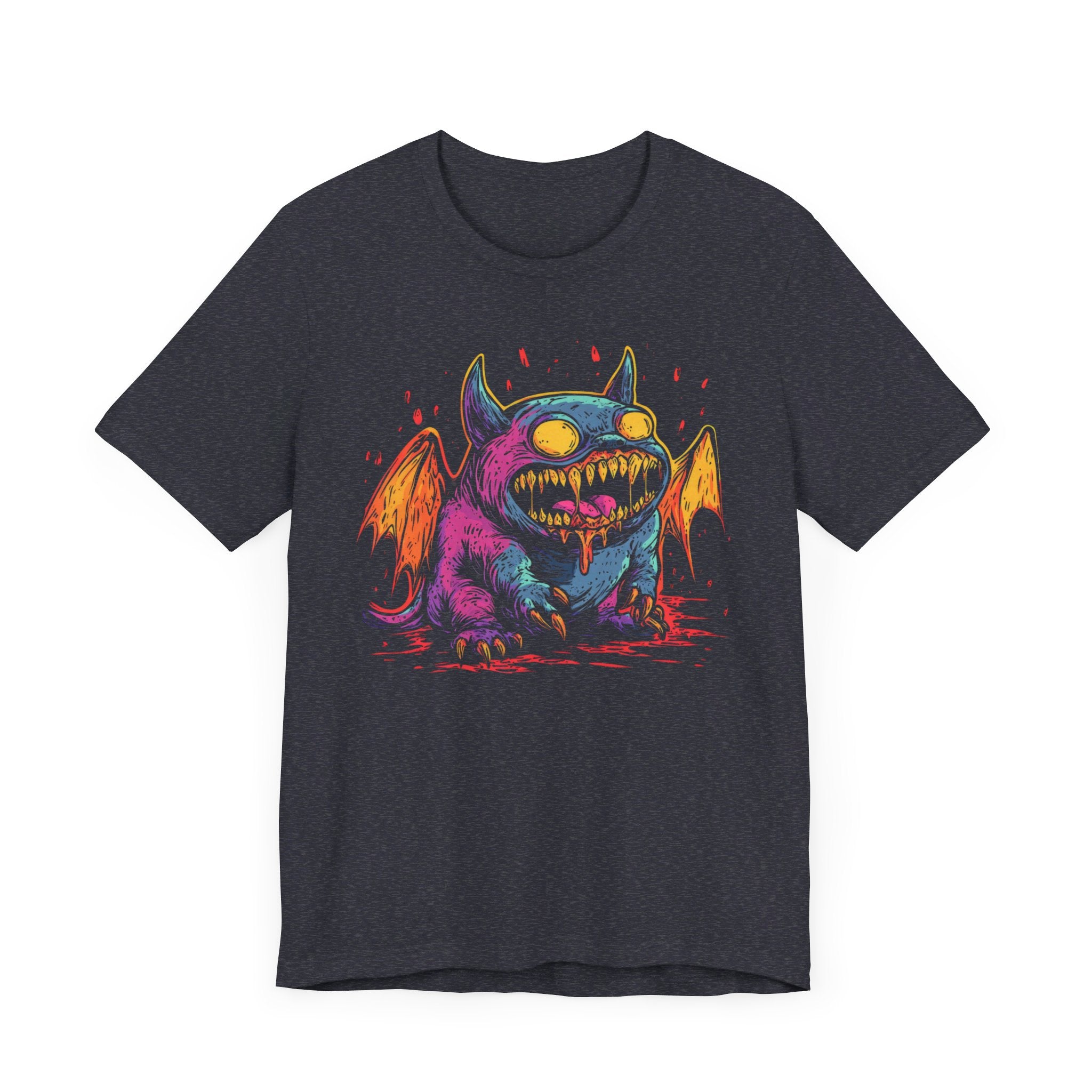 Neon Bat Creature T-Shirt Bold and Playful Design