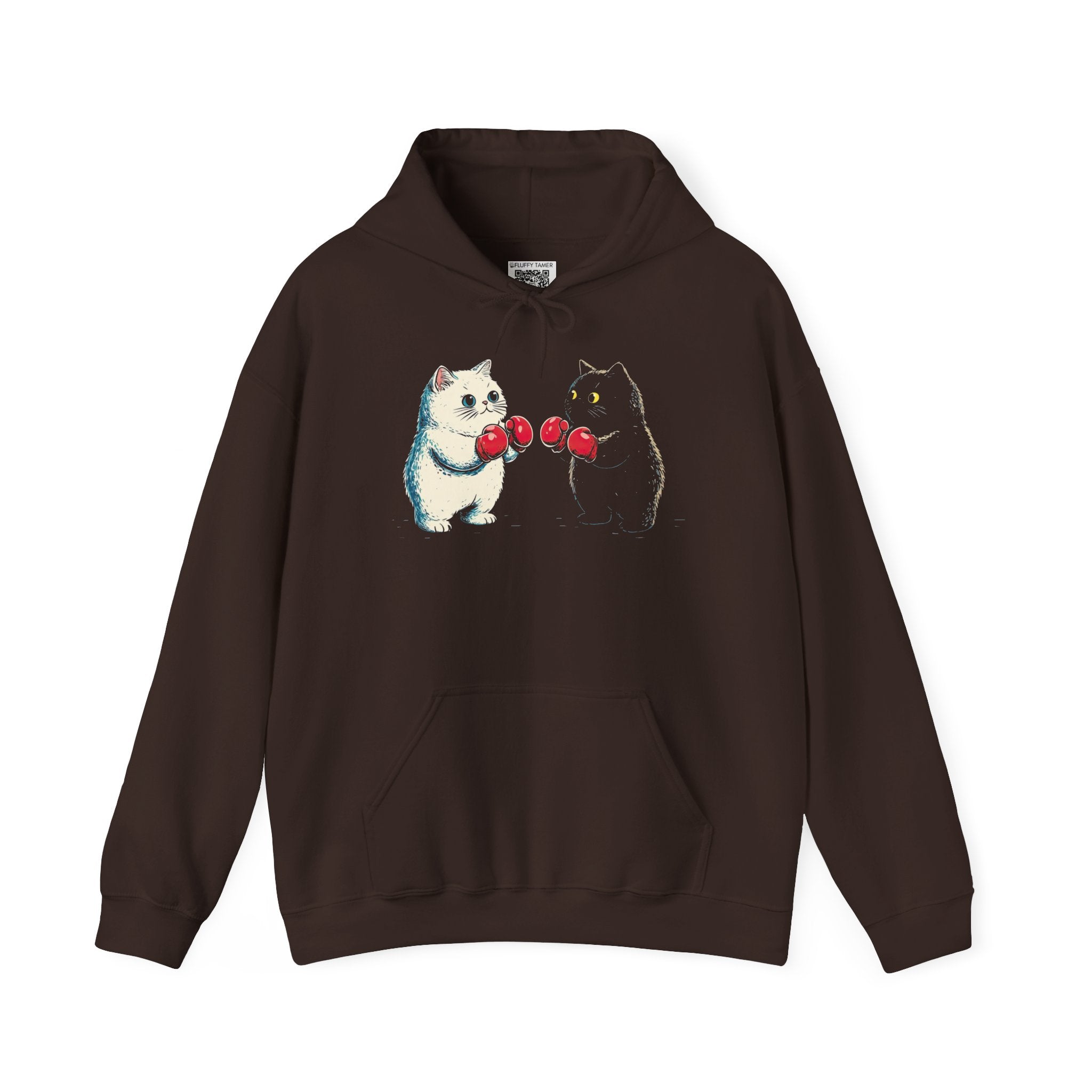 Hooded Sweatshirt - Boxing Cats Design