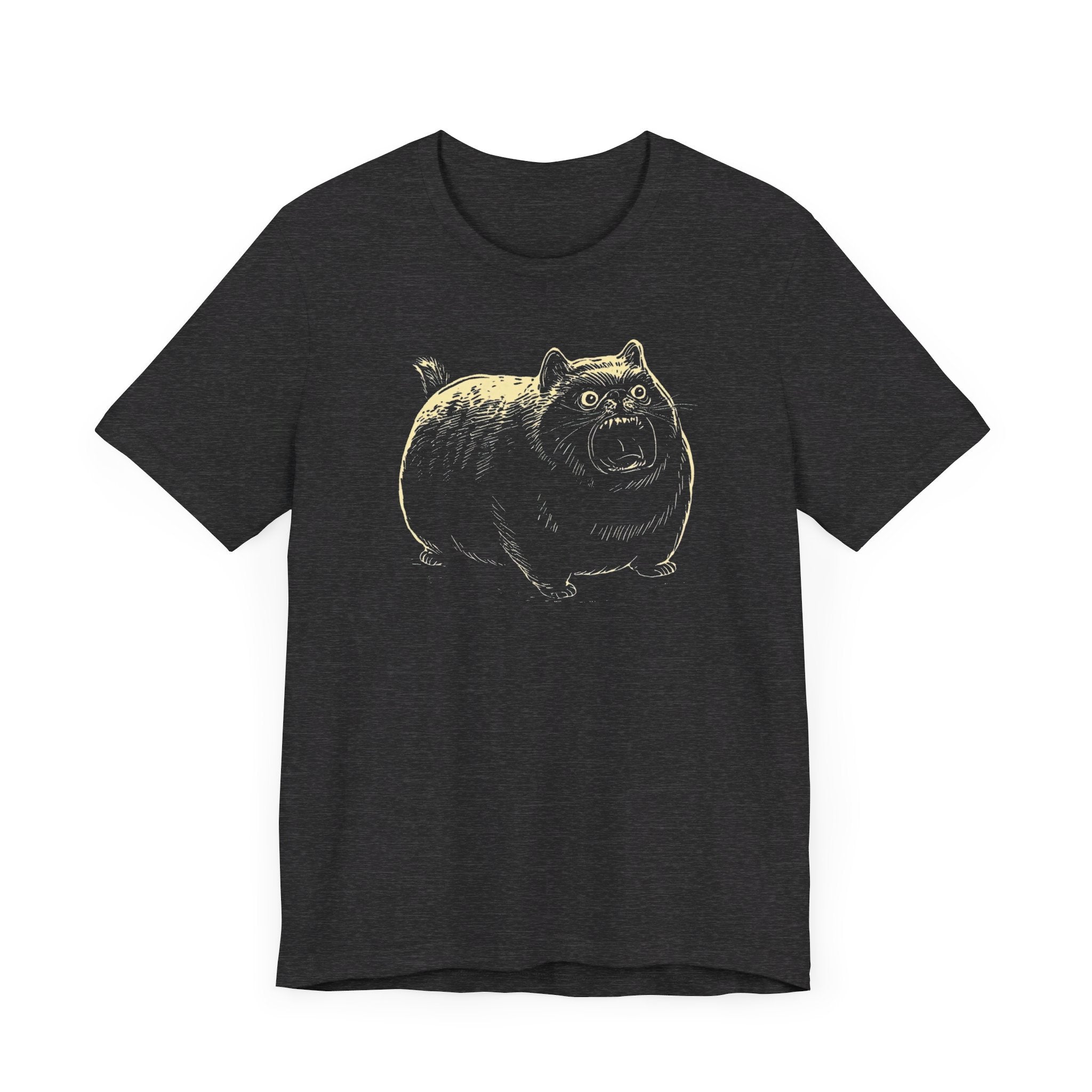 Angry Chubby Cat Graphic T-Shirt