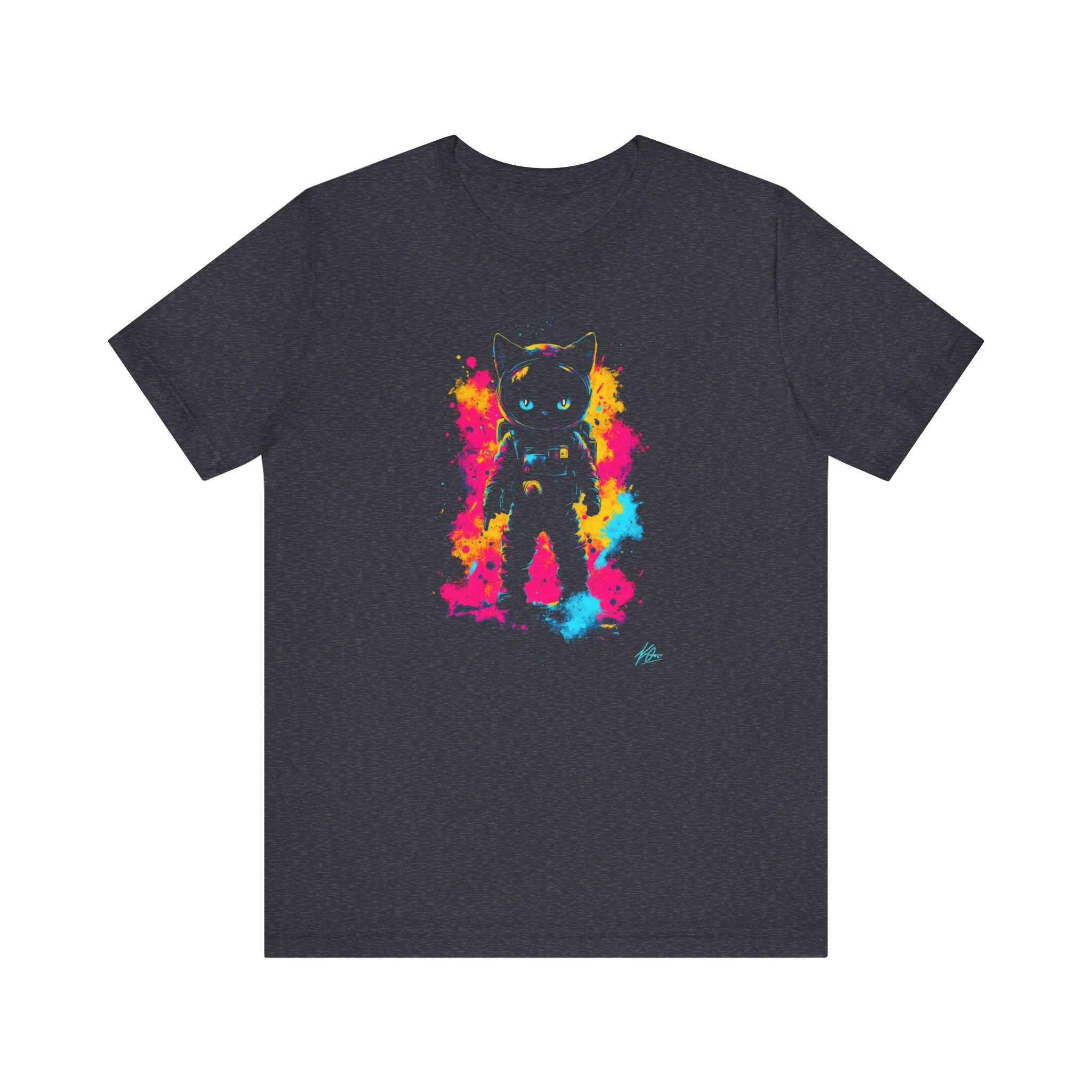 Neon Astronaut Cat T-Shirt