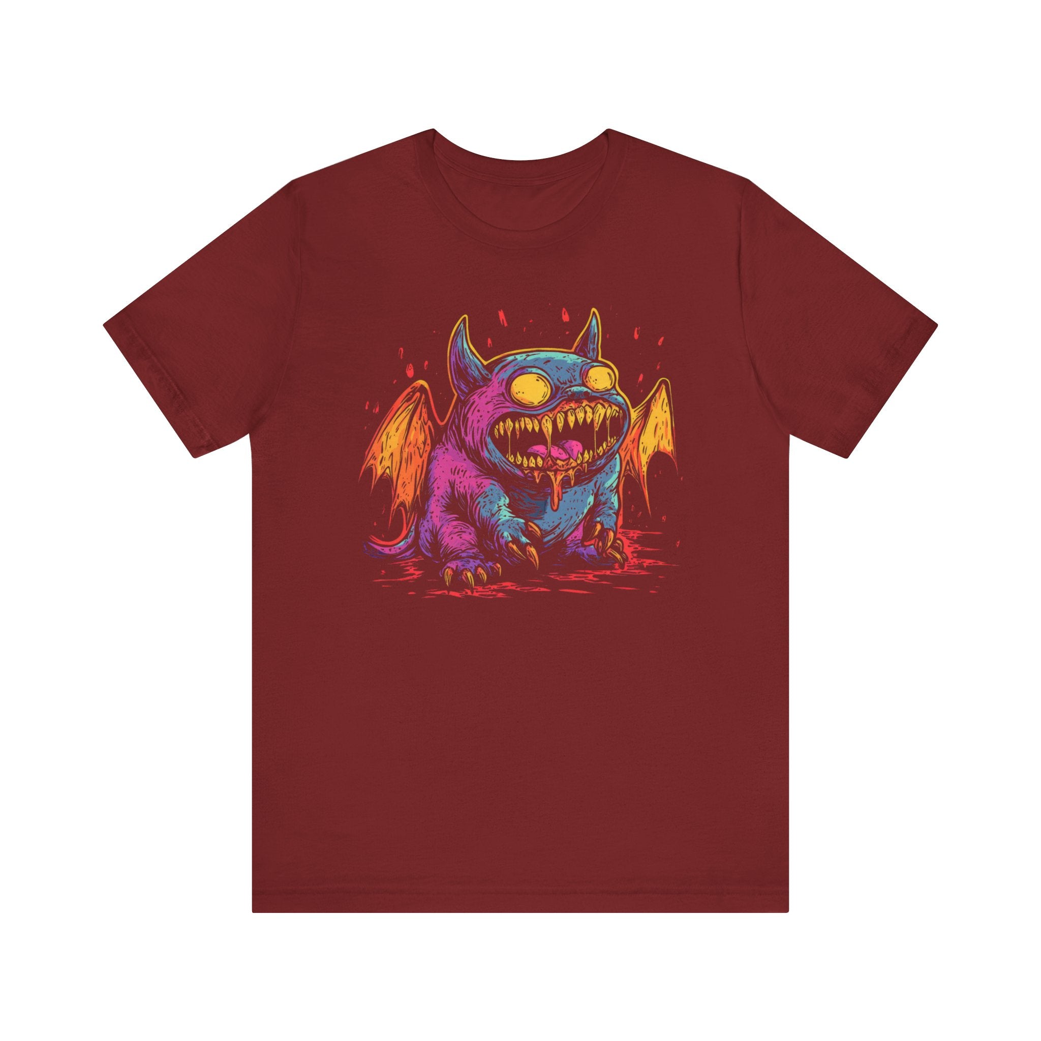 Neon Bat Creature T-Shirt Bold and Playful Design