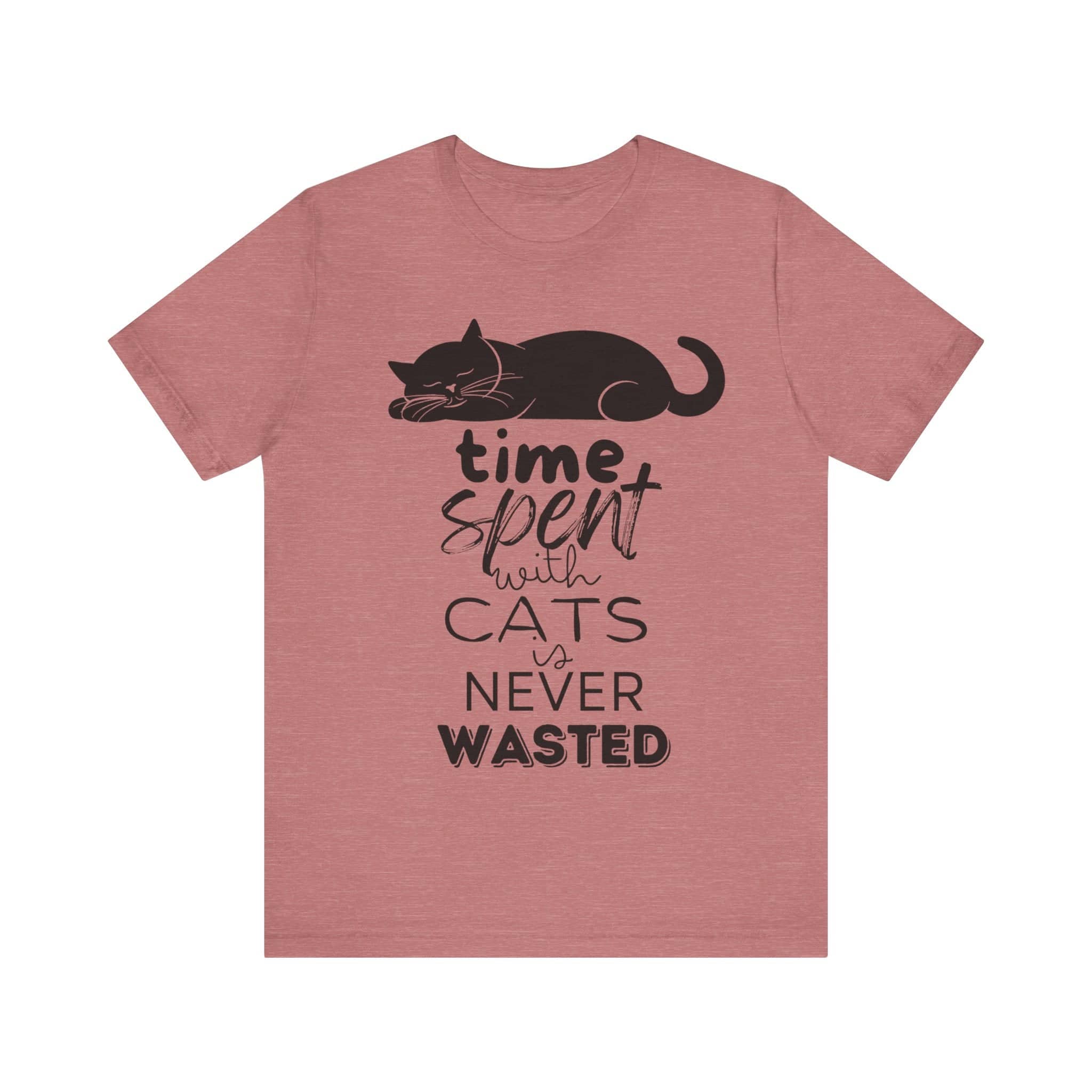 Purrfect Moments Tee - 'Time Spent with Cats is Never Wasted' T-Shirt Unisex Jersey Short Sleeve Tee