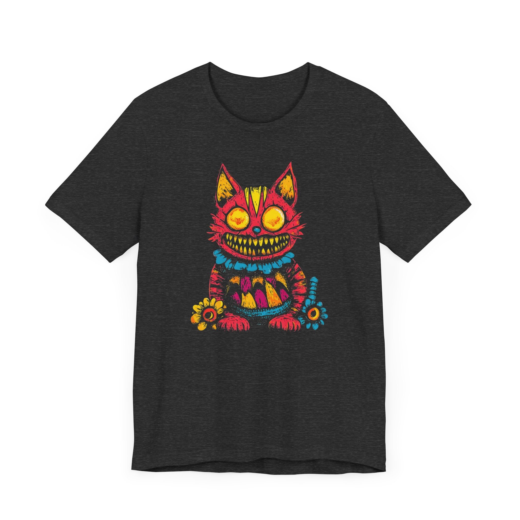 Psychedelic Grinning Cat Graphic Tee