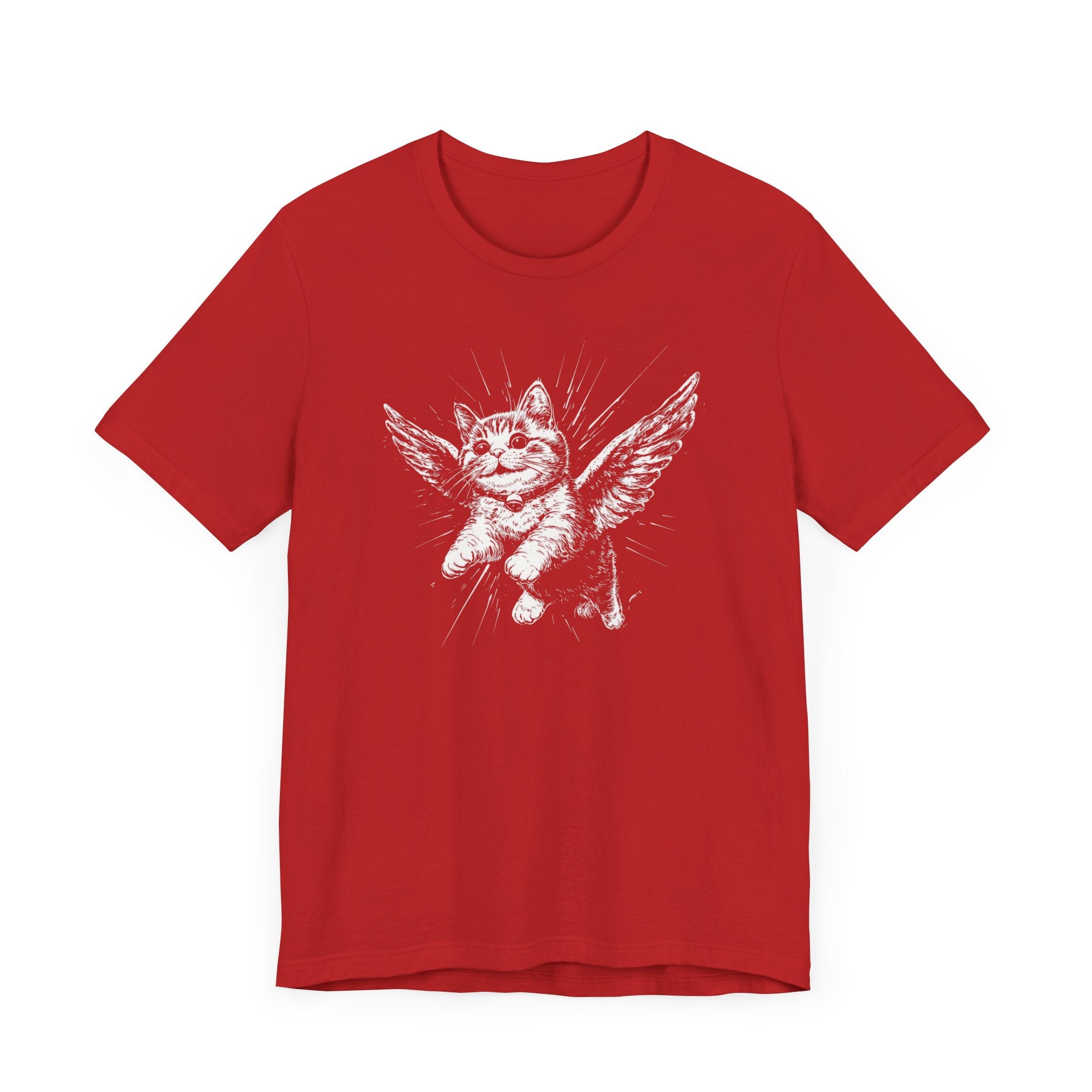Flying Kitten with Angel Wings Graphic T-Shirt