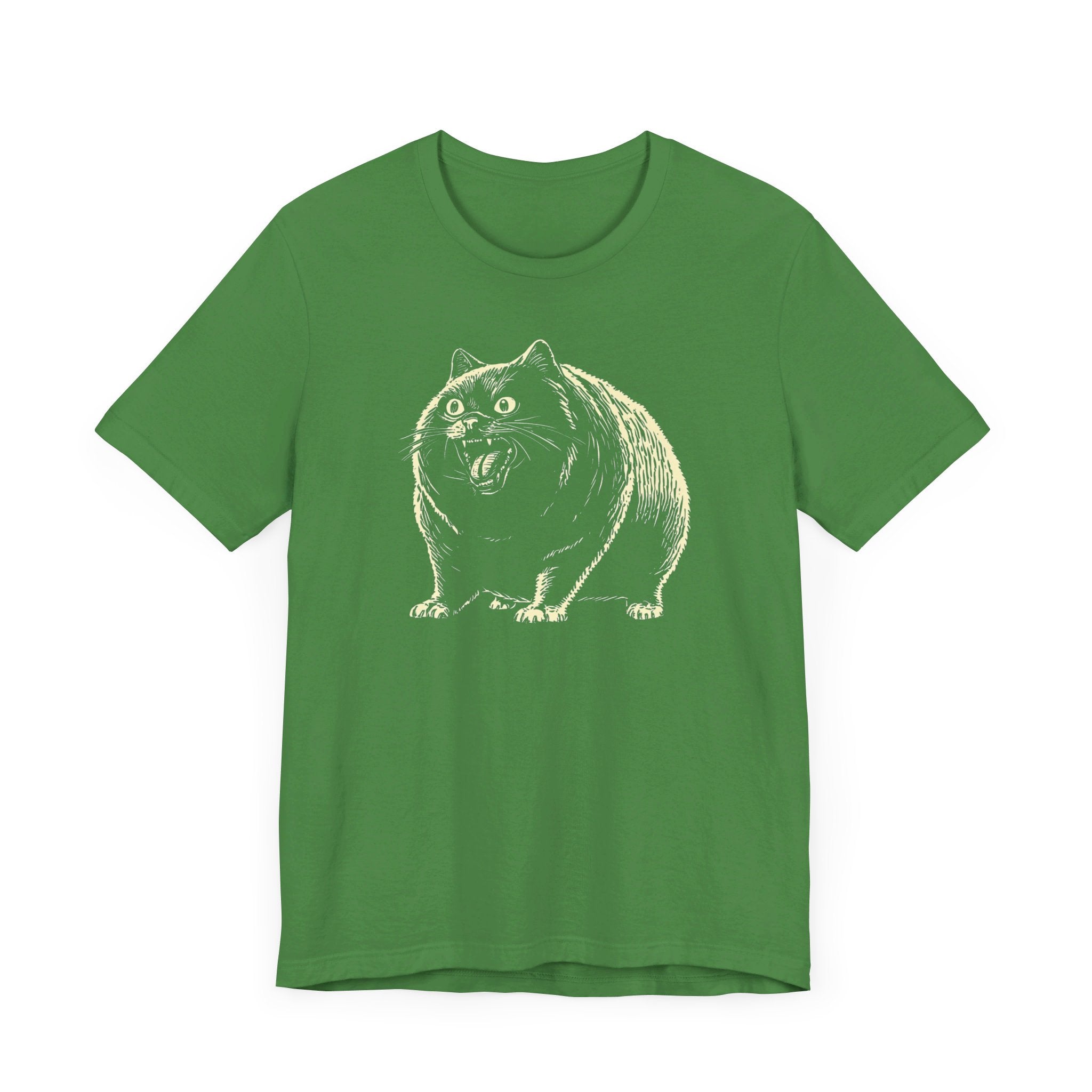 Surprised Black Cat Graphic T-Shirt