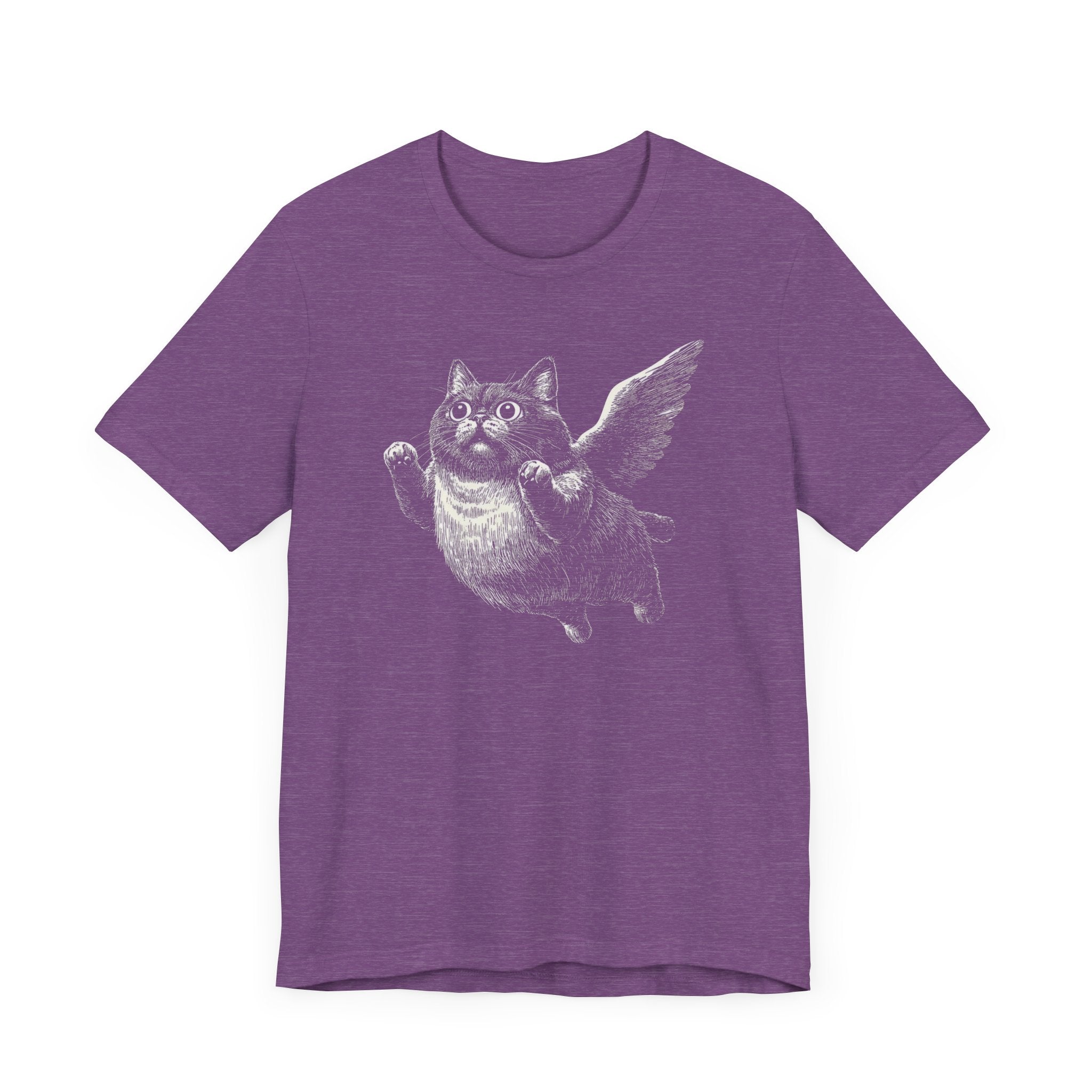 Flying Chubby Cat with Wings Graphic T-Shirt