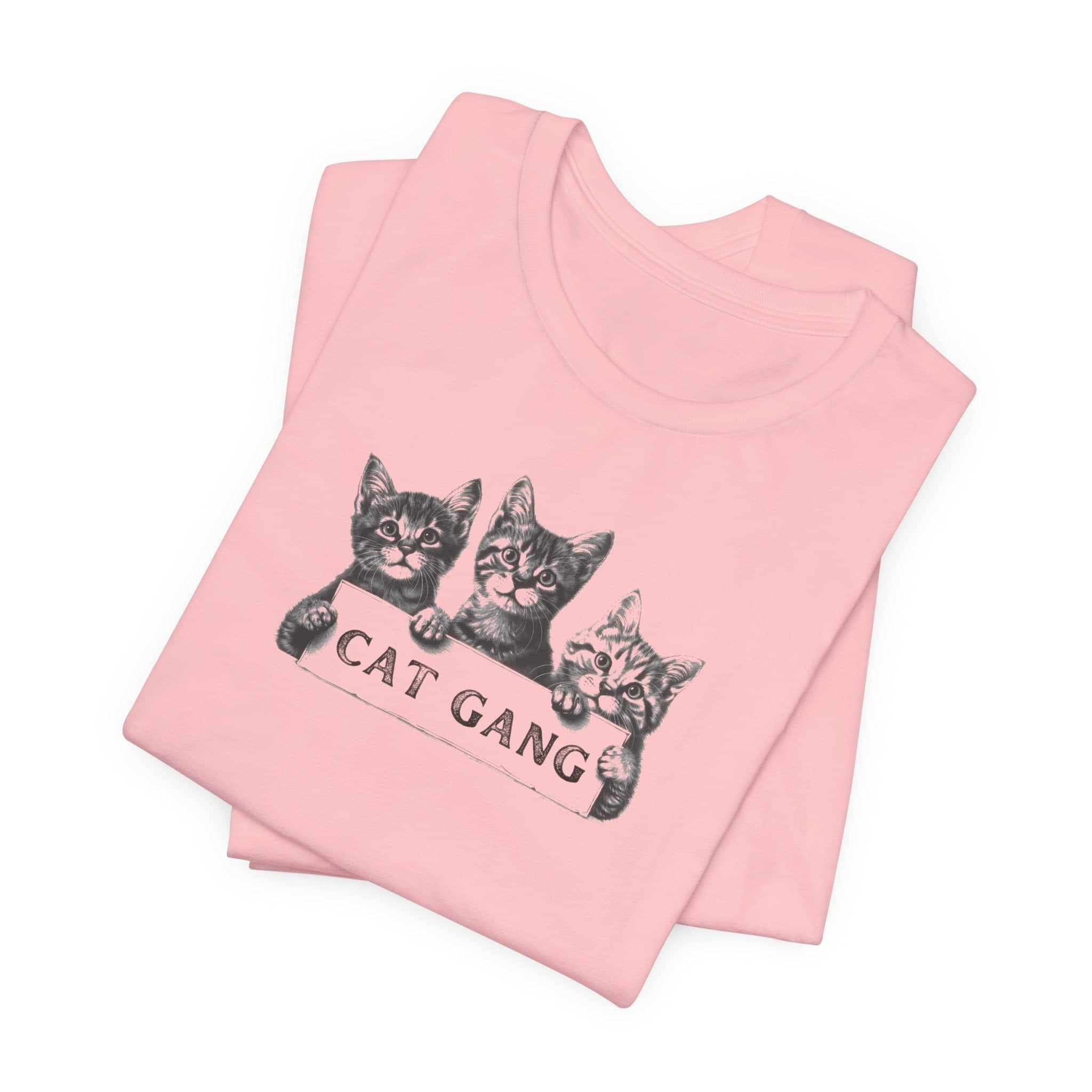 Cat Gang Shirt Funny Cat Lover Kitten Unisex Jersey Short Sleeve Tee