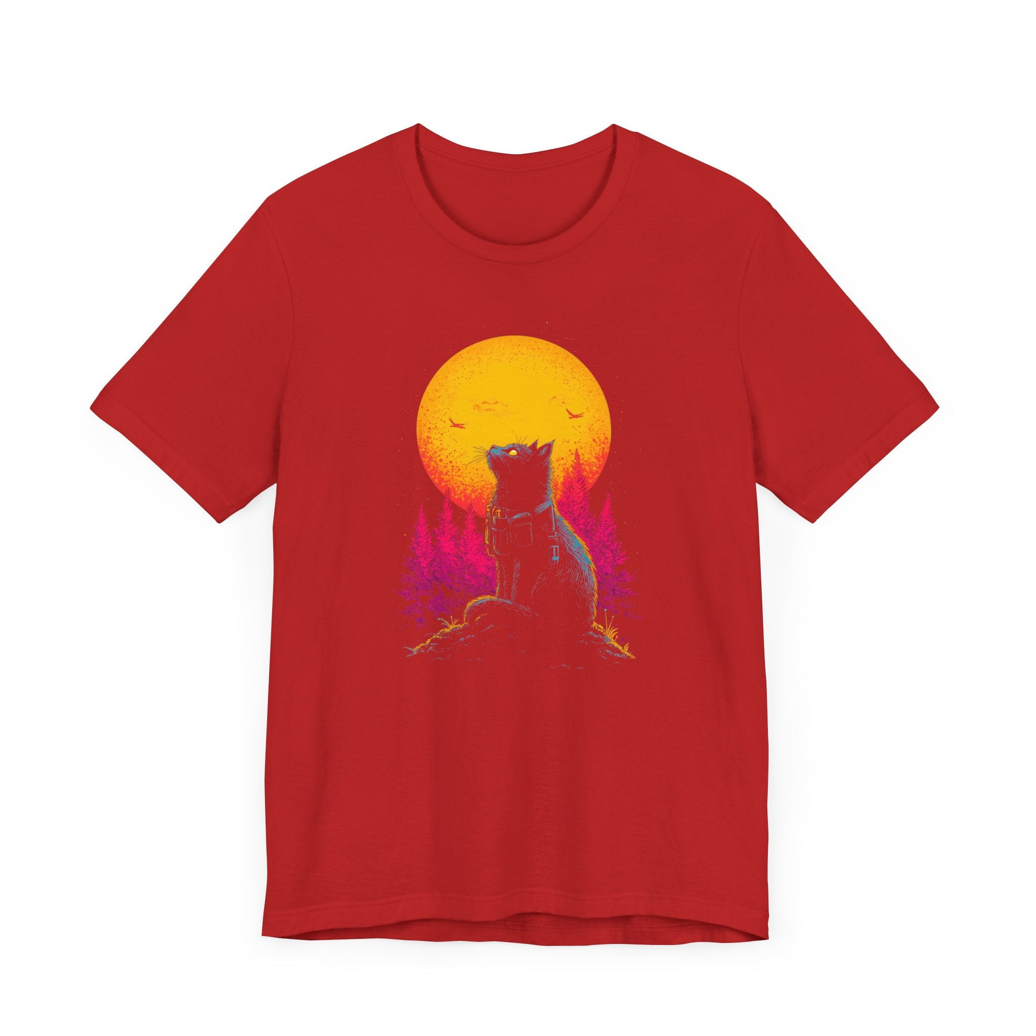 Moonlit Adventure Cat T-Shirt