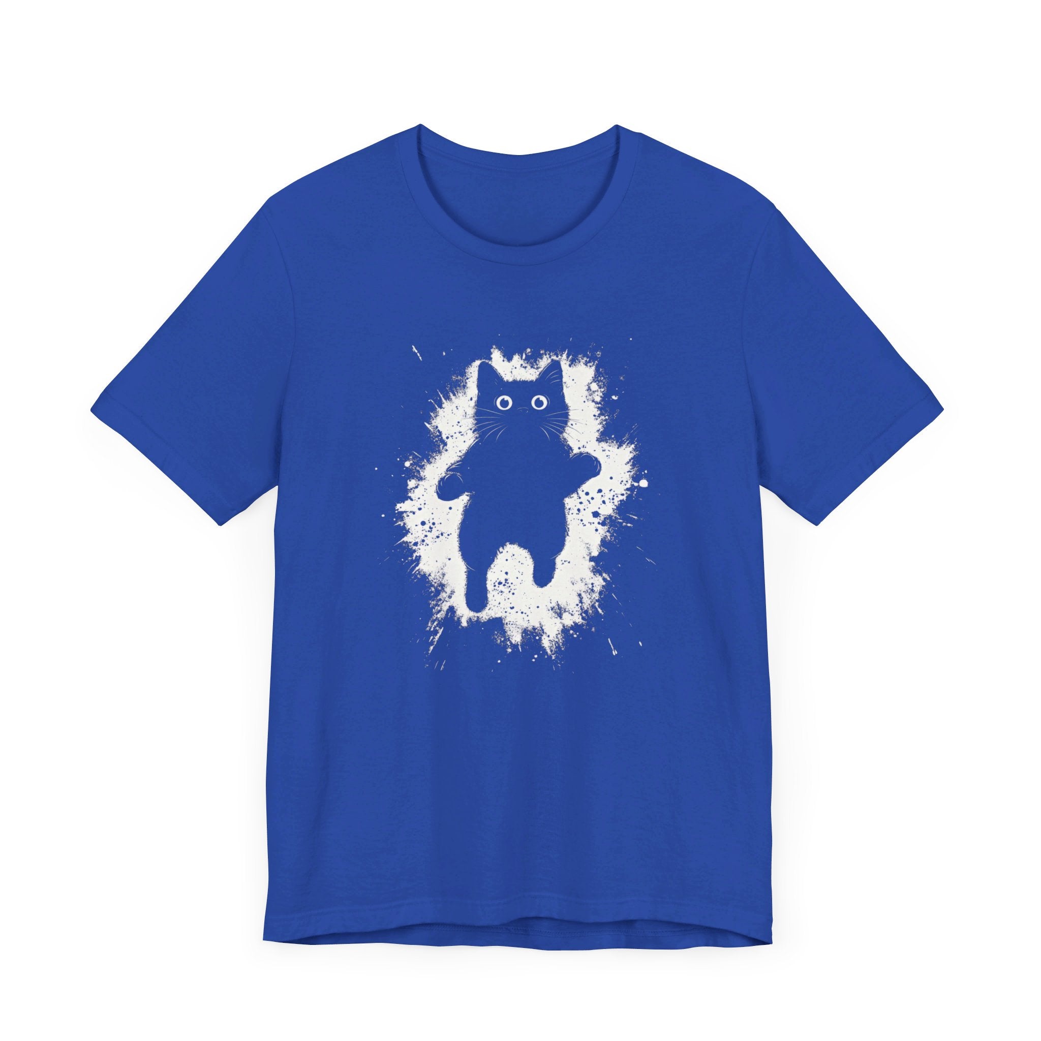 Floating Cat T-Shirt Minimalist and Quirky Design