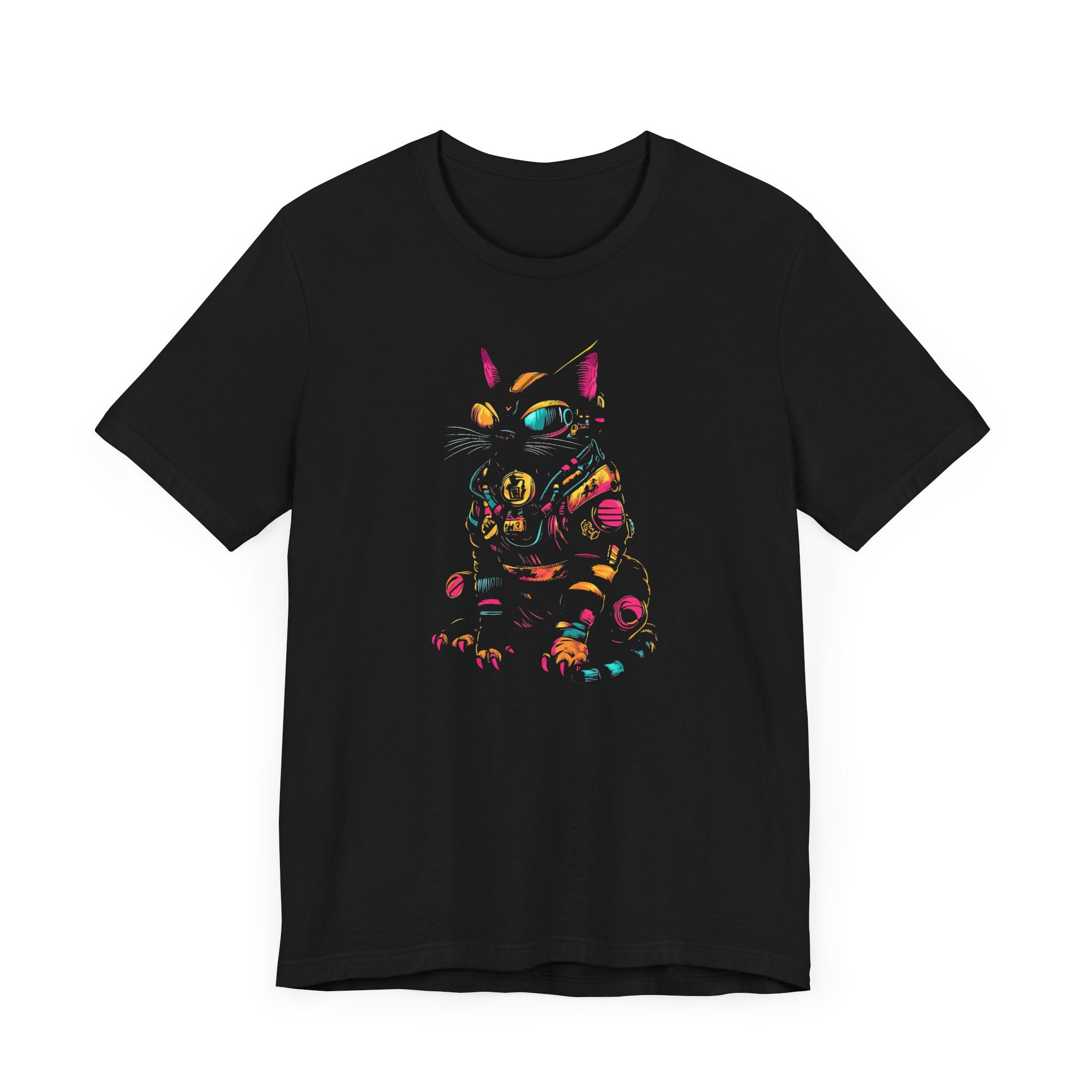 Neon Cyber Cat T-Shirt