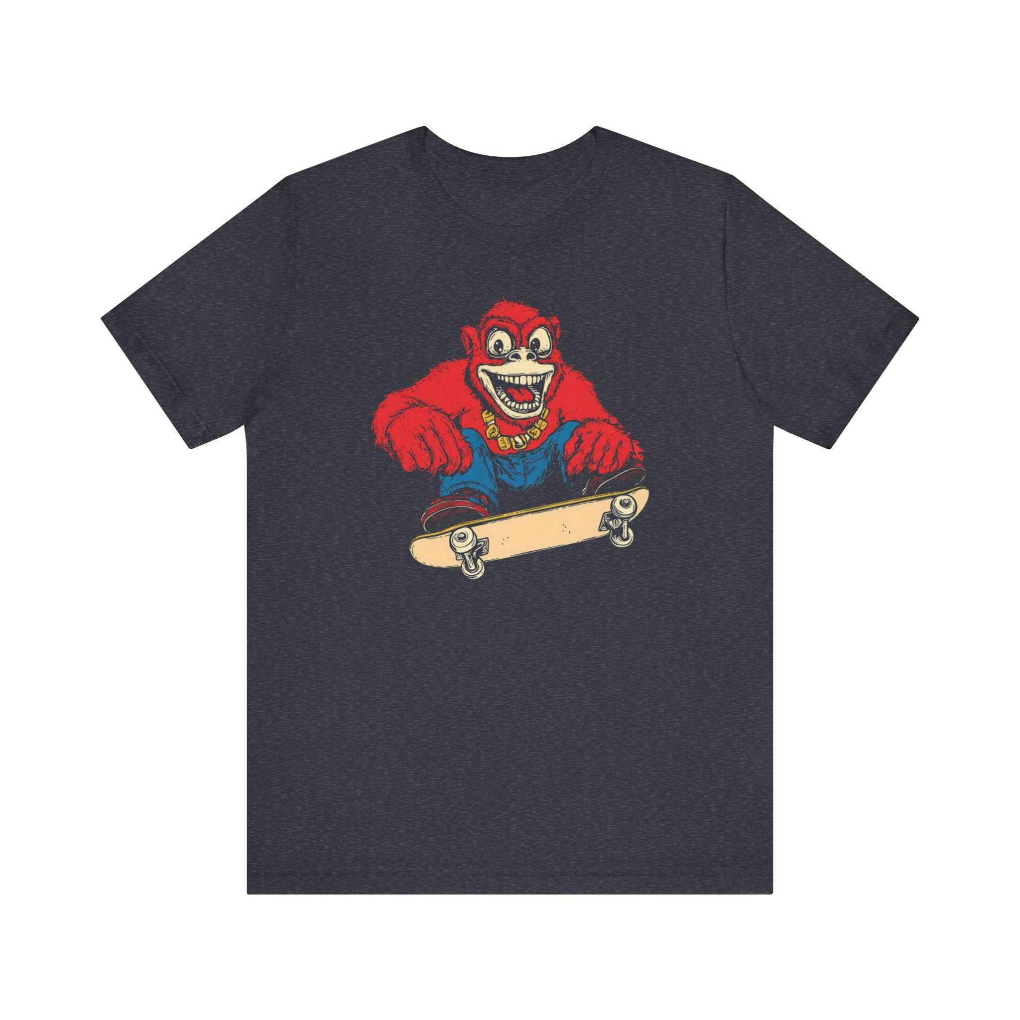 Skateboarding Gorilla T-Shirt - Cool Retro Style Ape Graphic Tee