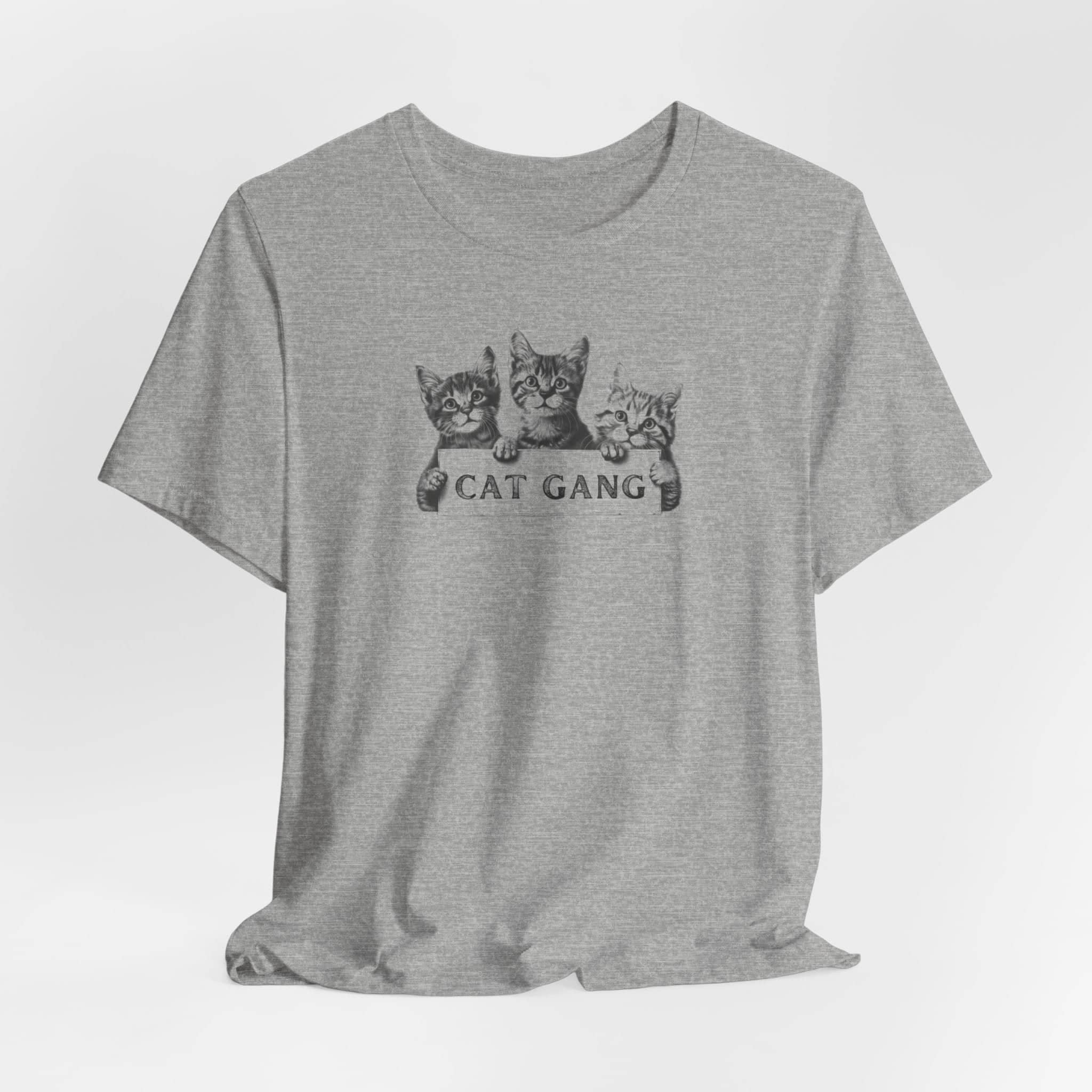 Cat Gang Shirt Funny Cat Lover Kitten Unisex Jersey Short Sleeve Tee