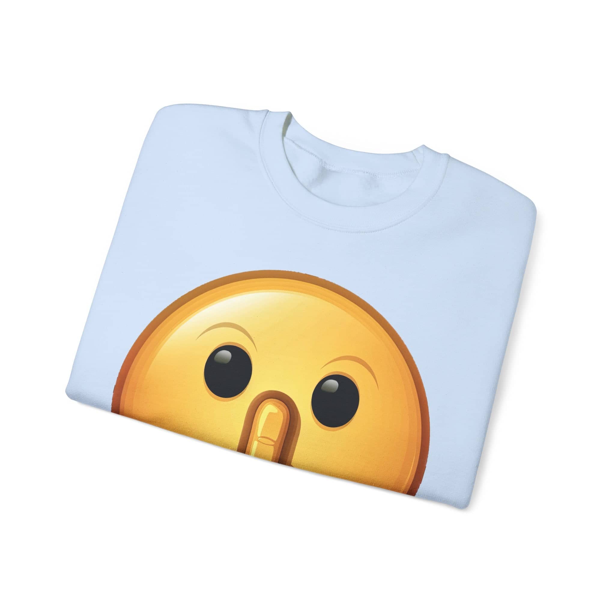 Middle Finger FU Shh Silent Protest Emoji Unisex Heavy Blend™ Crewneck Sweatshirt