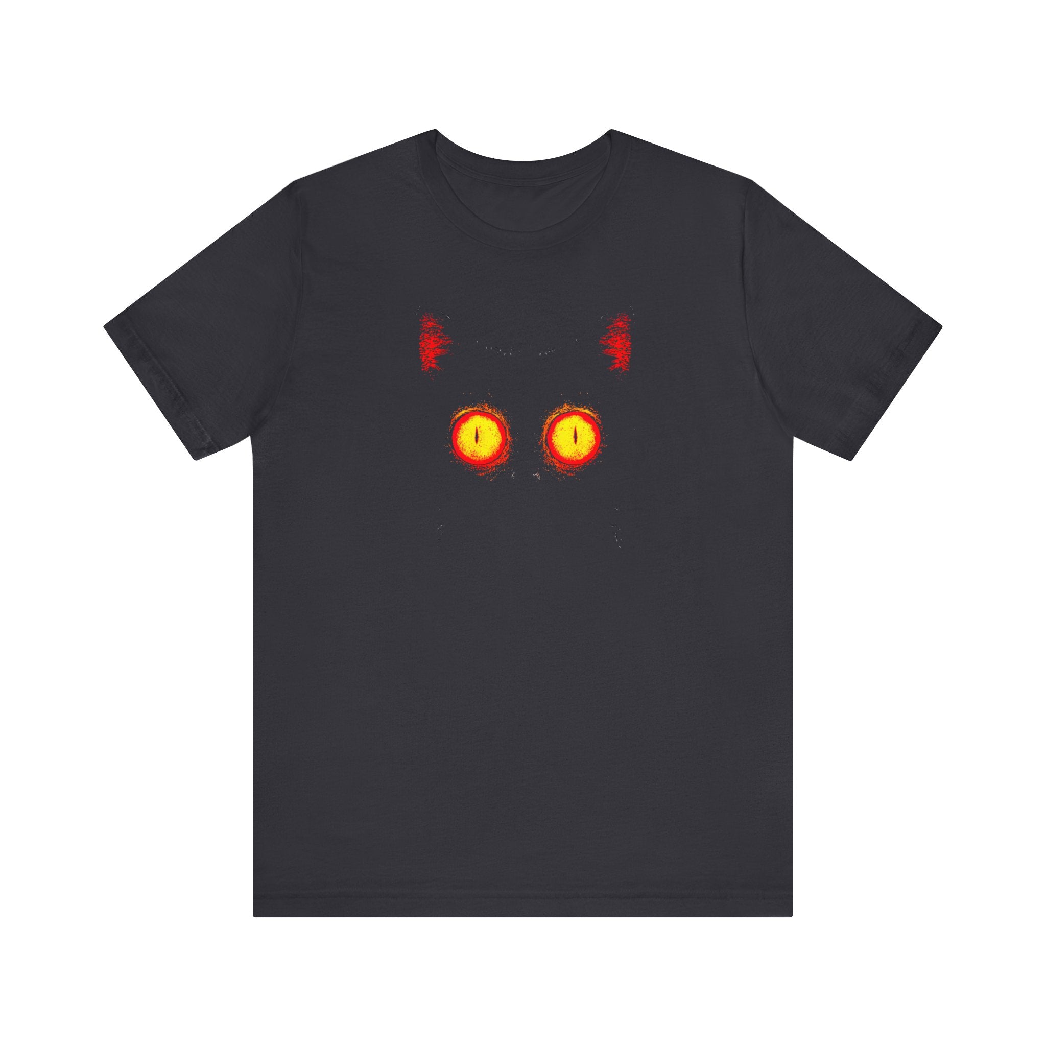 Glowing Cat Eyes T-Shirt – Mysterious Black Cat Tee