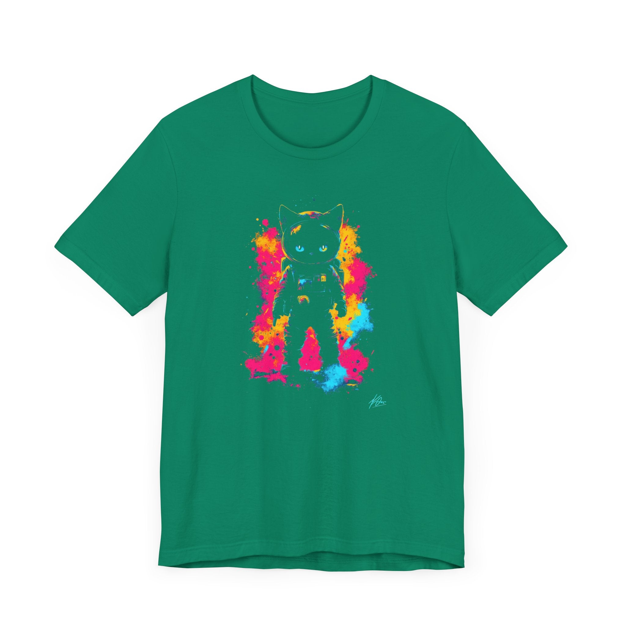 Neon Astronaut Cat T-Shirt