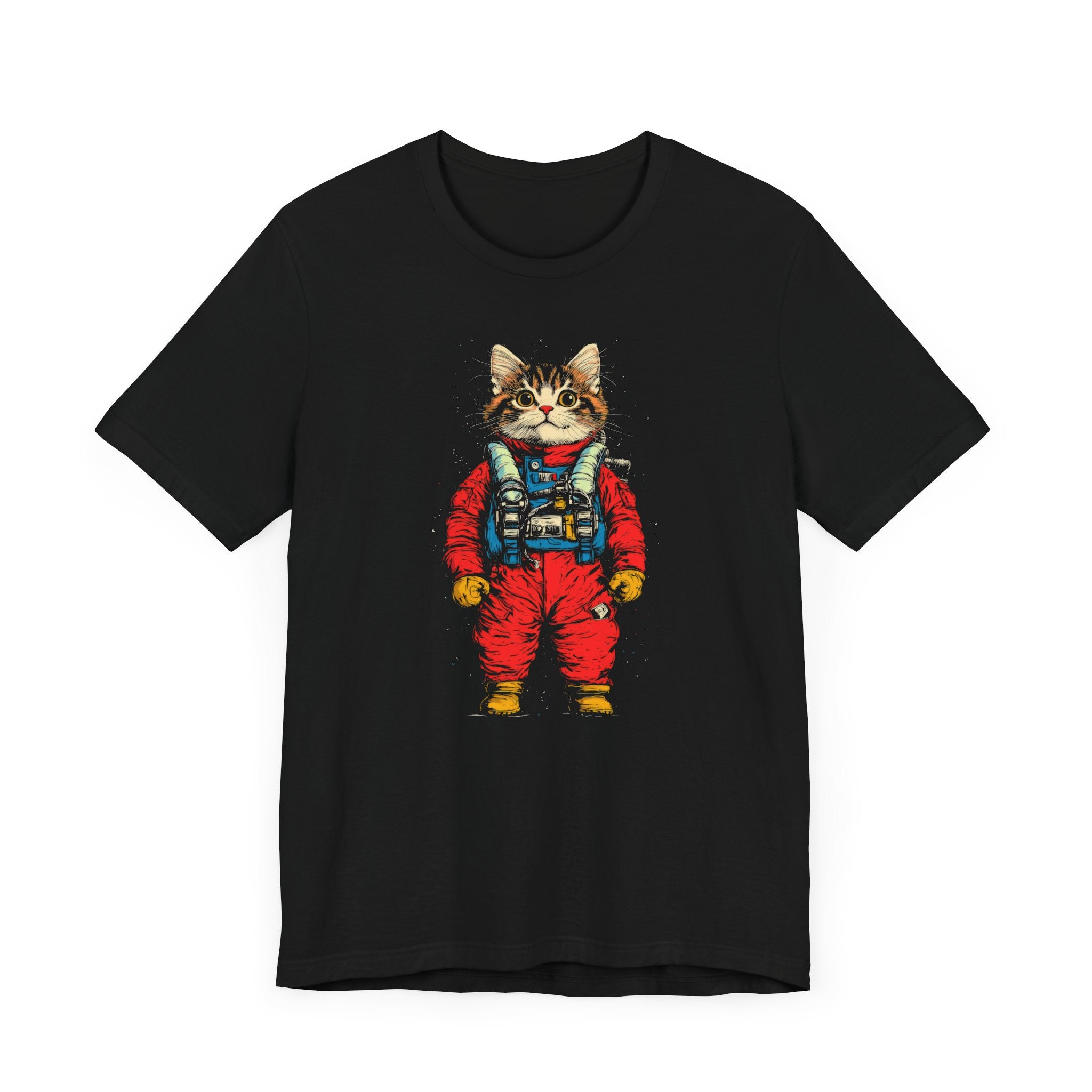 Astronaut Kitten in Red Spacesuit T-Shirt