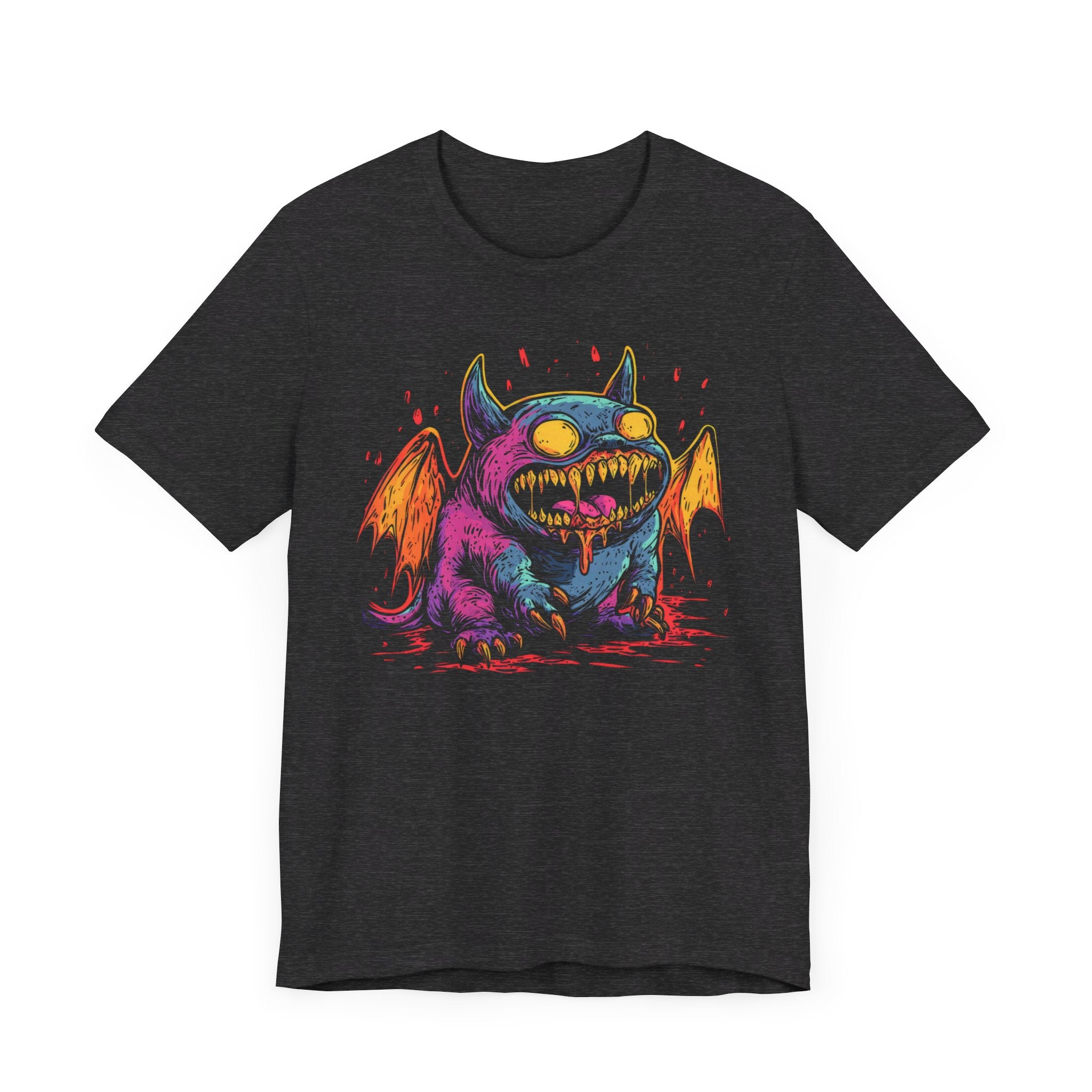 Neon Bat Creature T-Shirt Bold and Playful Design
