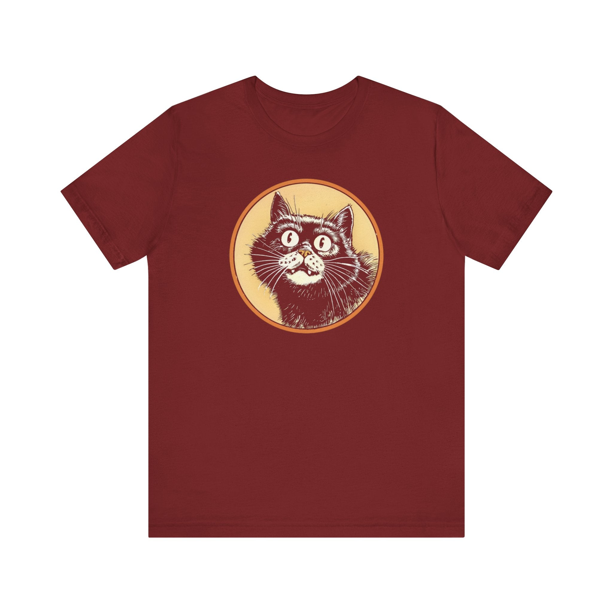 Happy Cat Graphic Tee – Vintage Style Cat Lover Shirt