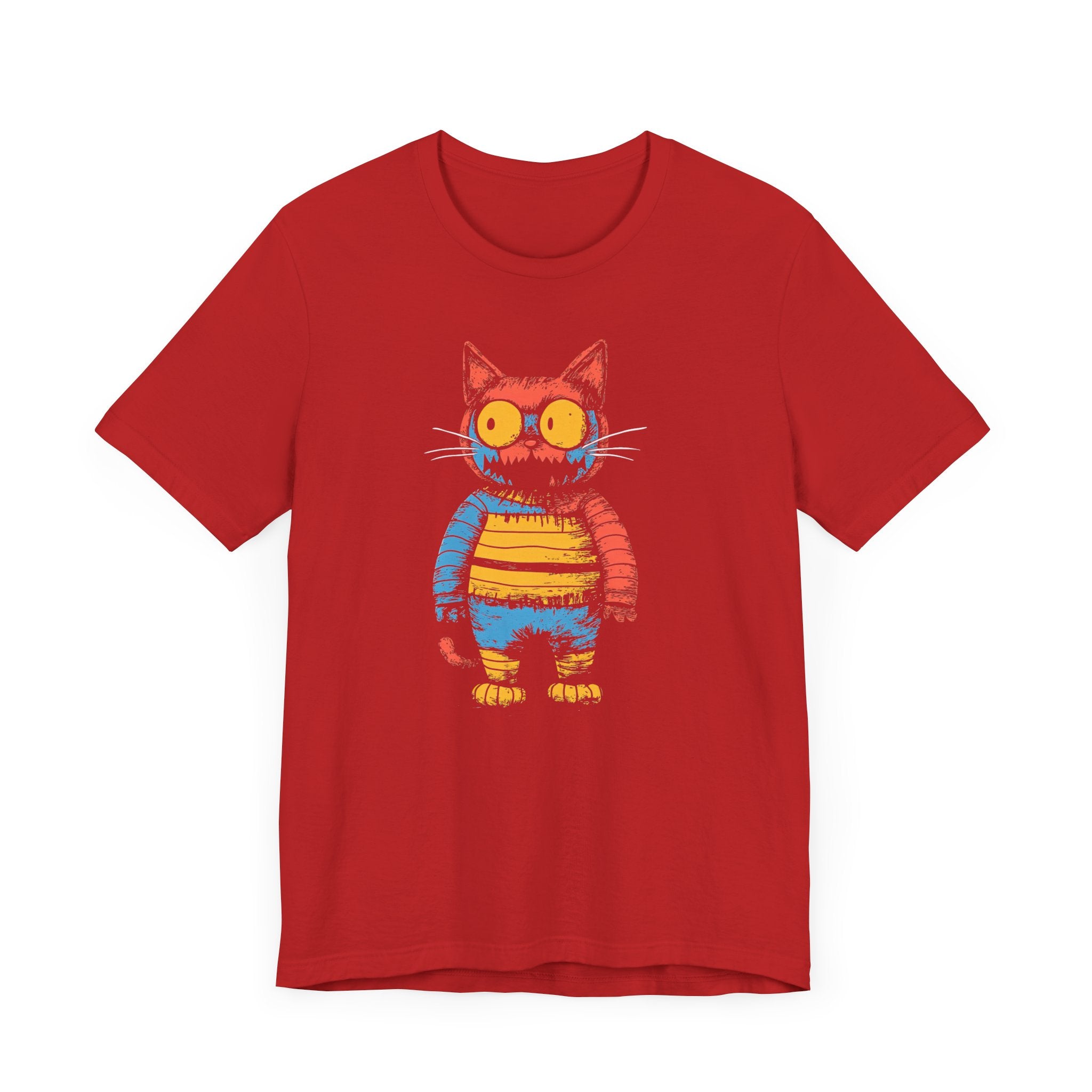 Colorful Striped Cat T-Shirt