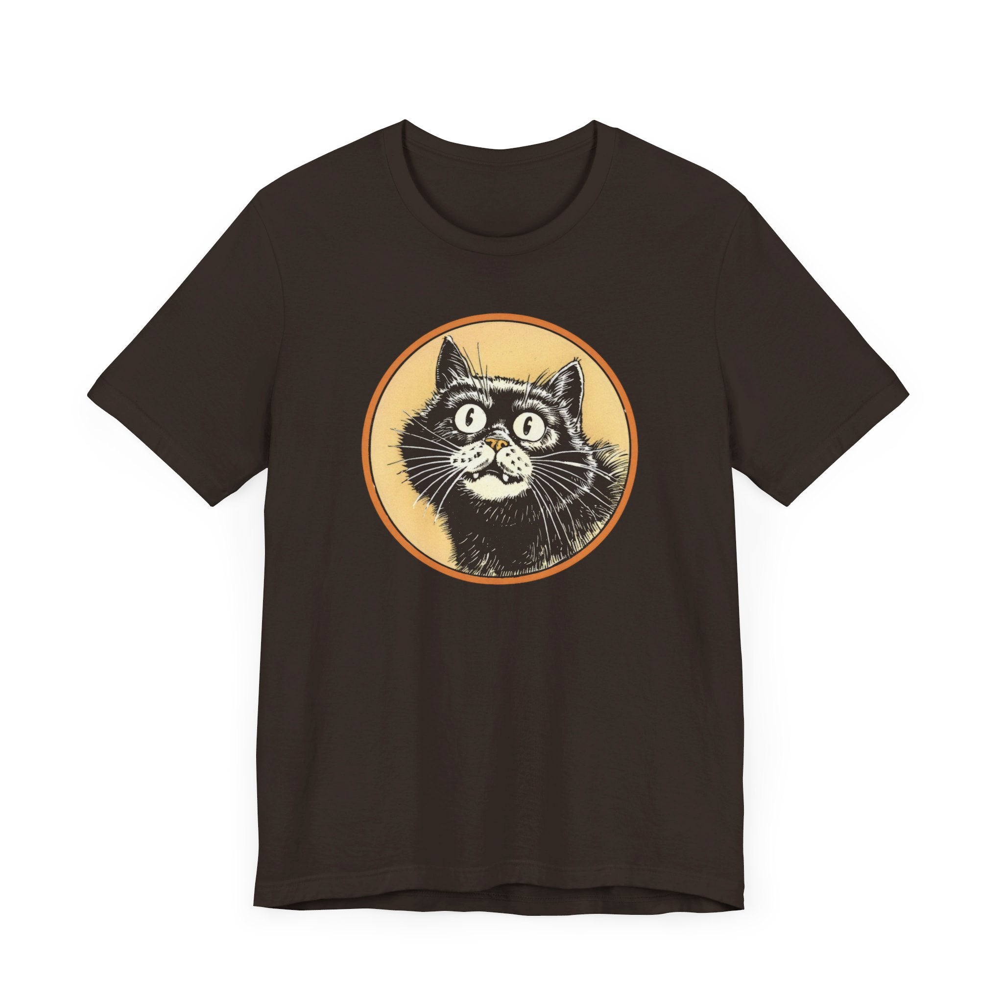 Happy Cat Graphic Tee – Vintage Style Cat Lover Shirt