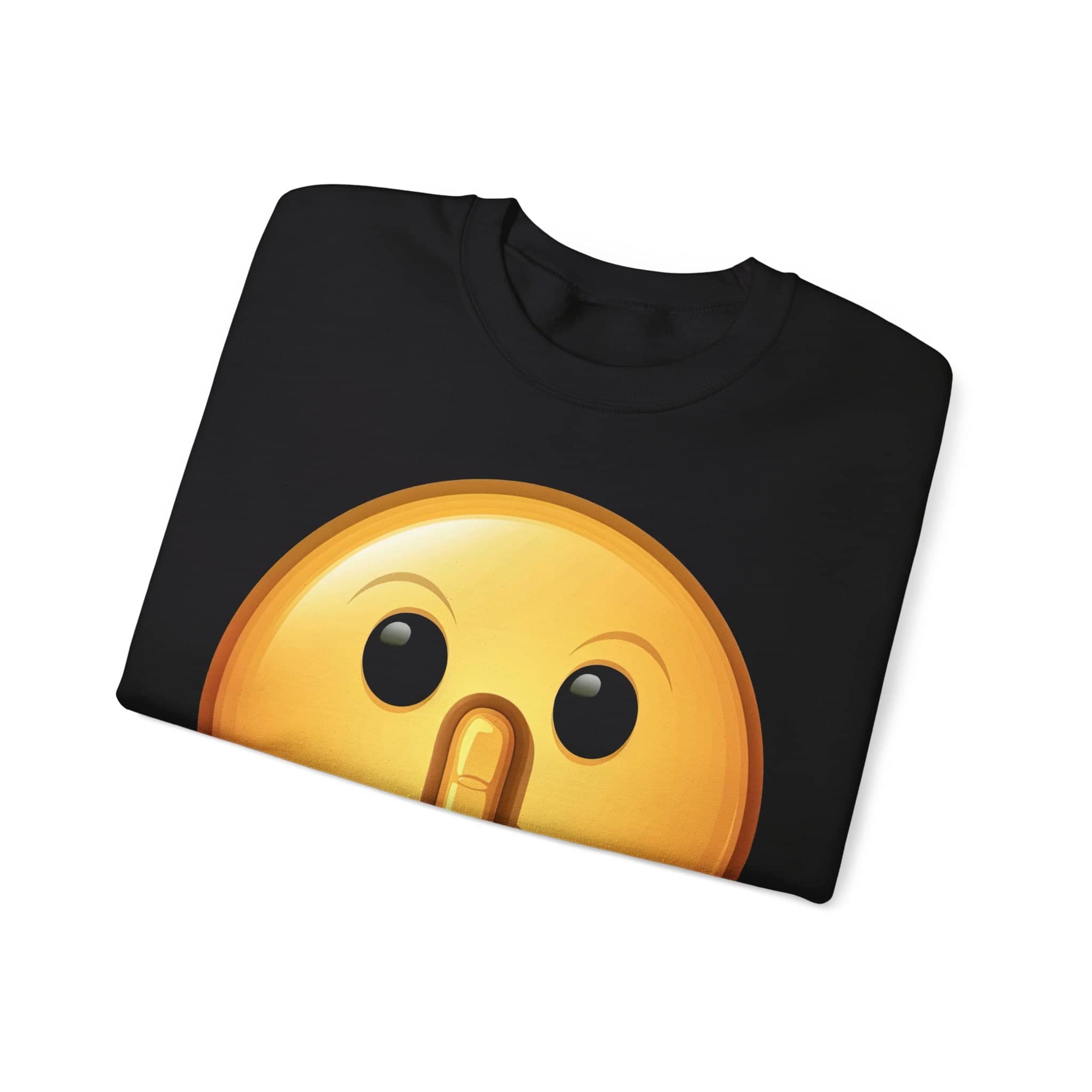 Middle Finger FU Shh Silent Protest Emoji Unisex Heavy Blend™ Crewneck Sweatshirt