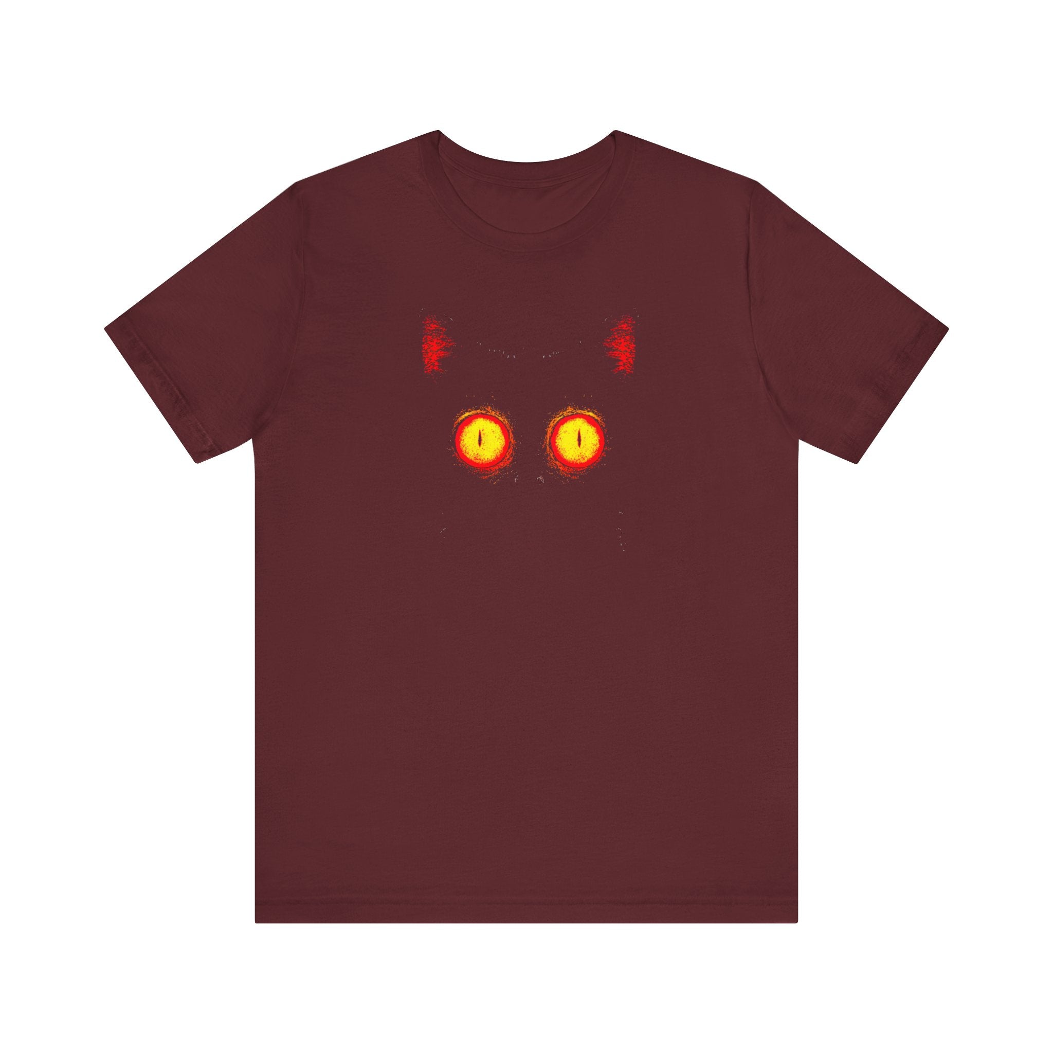 Glowing Cat Eyes T-Shirt – Mysterious Black Cat Tee