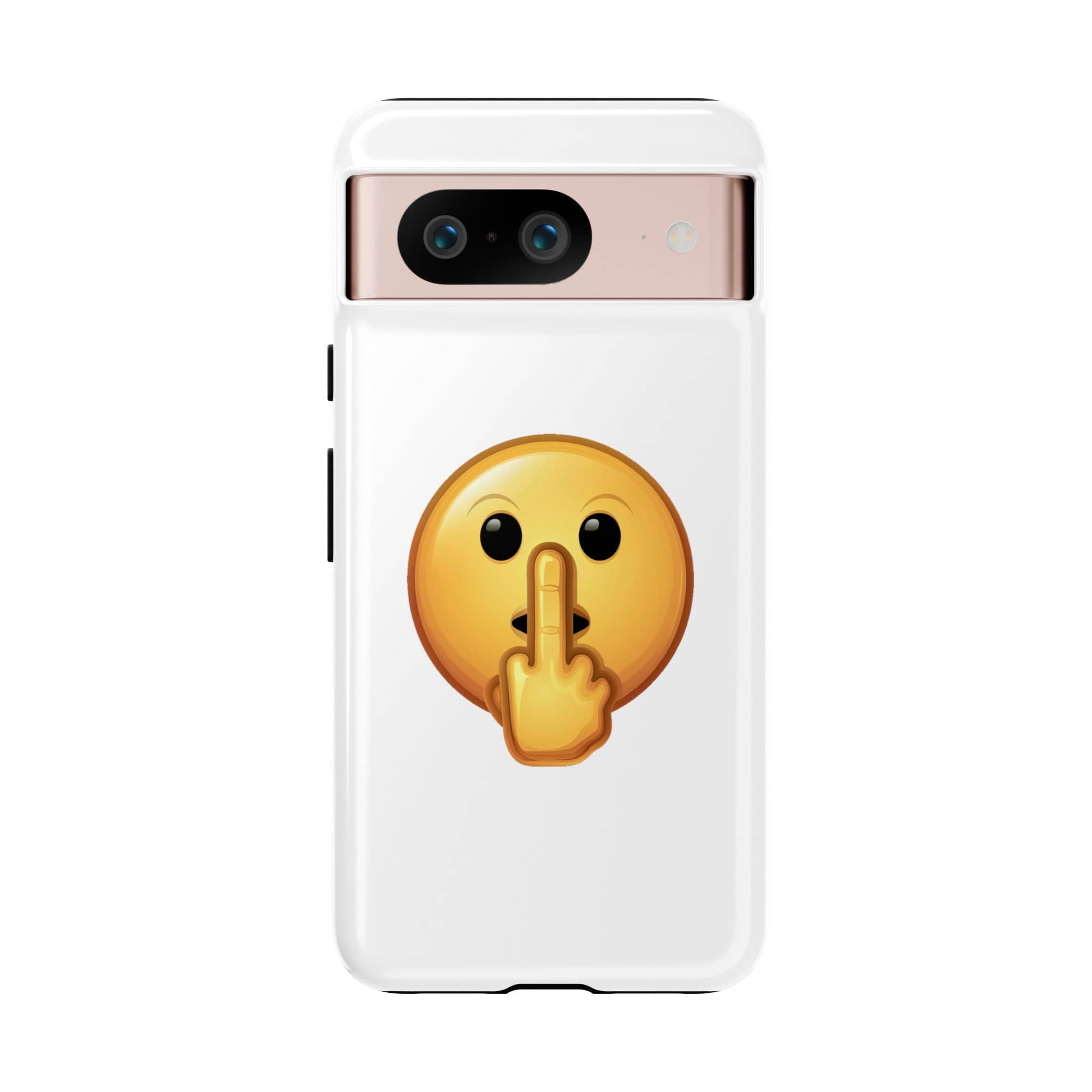 Middle Finger FU Shh Silent Protest Emoji Phone Tough Cases